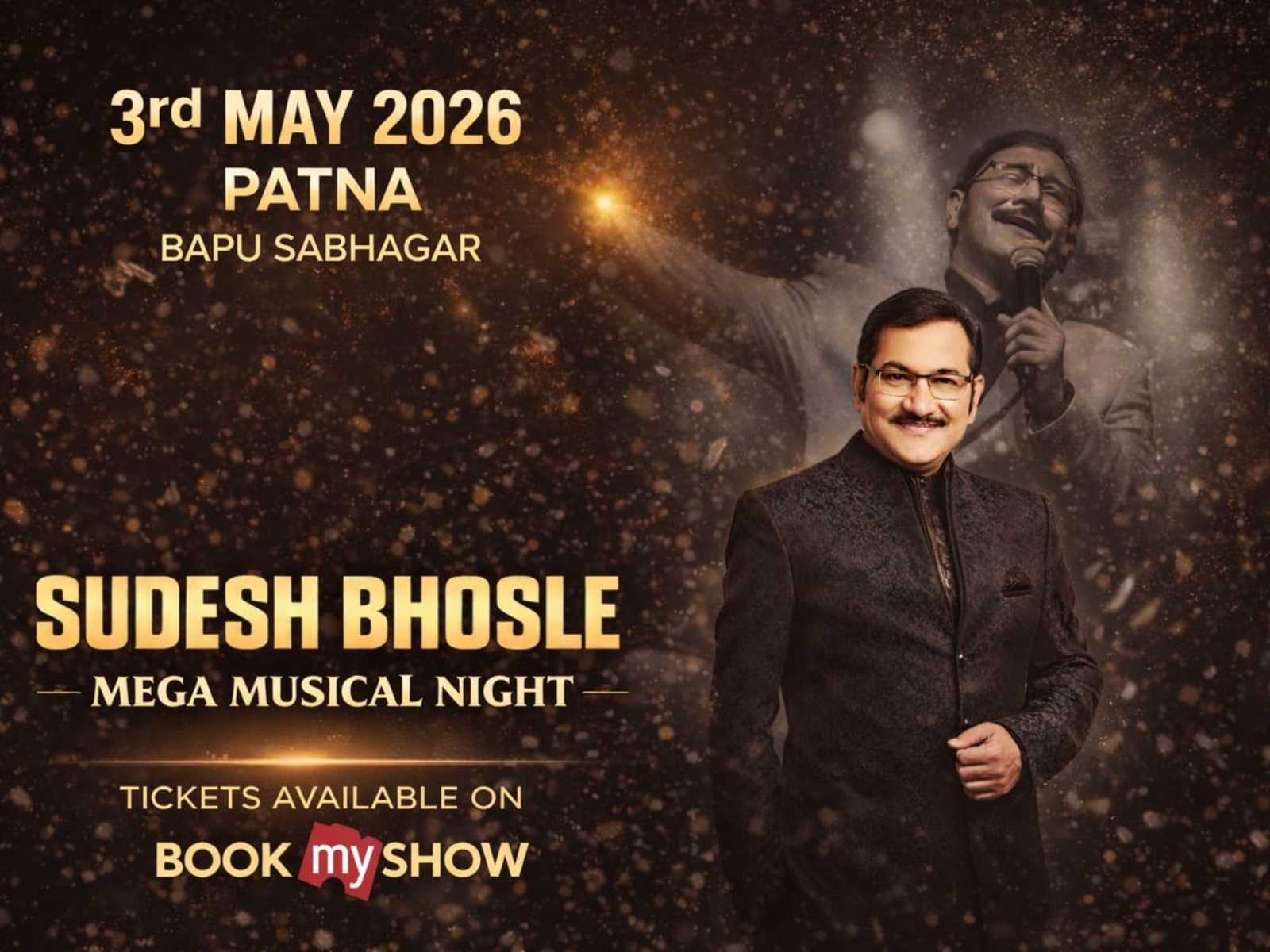 Sudesh Bhosle's Mega Musical Night in Patna on May 3, More than 5000 audience members to enjoy a melodious evening of music