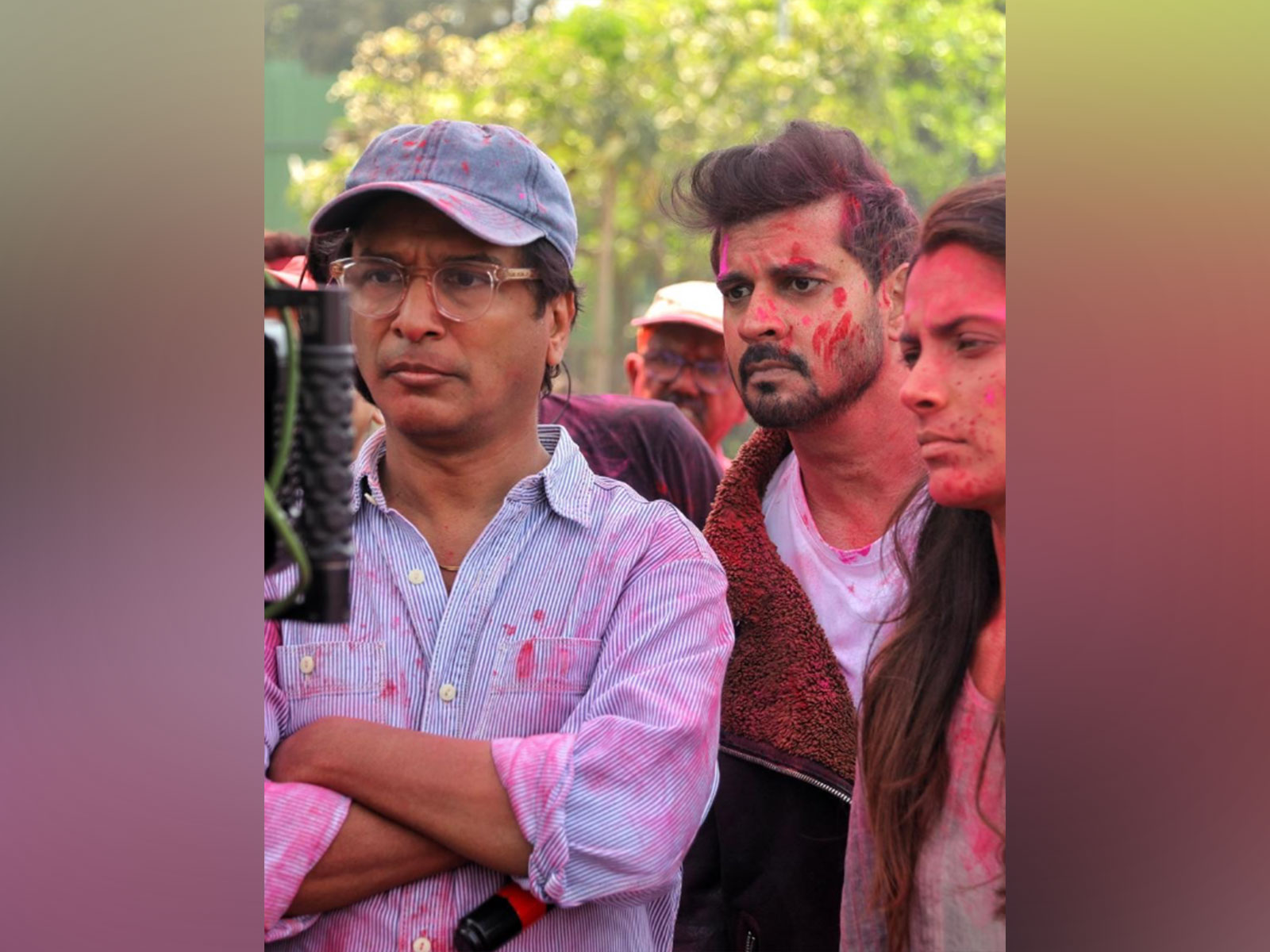 Filmmaker Vikram Phadnis, actor Tahir Raj Bhasin, actress Saiyami Kher (Image source: Tahir's Instagram)