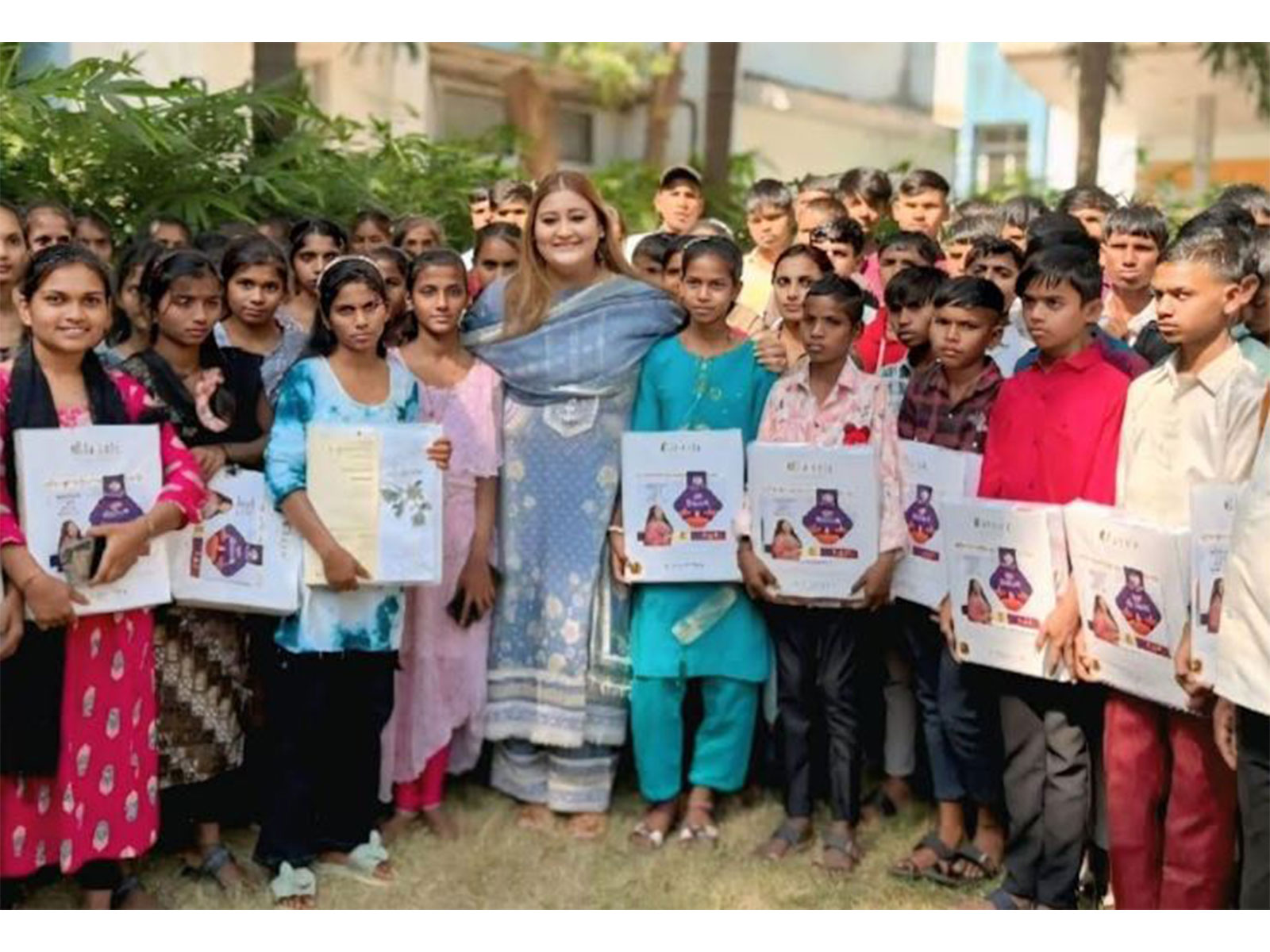 Seema Singh spends time with children supported by MeghaShrey, the self-funded foundation through which she educates, mentors and empowers young lives across India