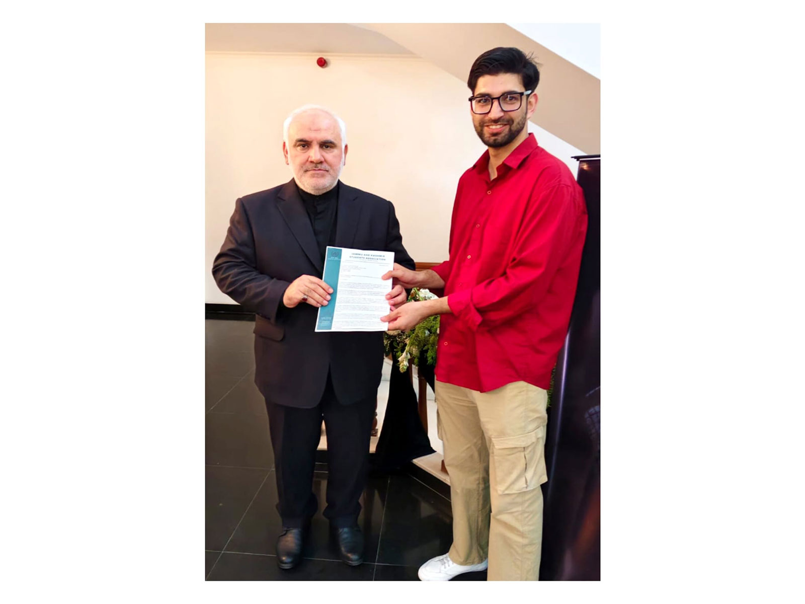 JKSA convenor Nasir Khuehami meets Iranian Ambassador Mohammad Fathali (Photo/JKSA)