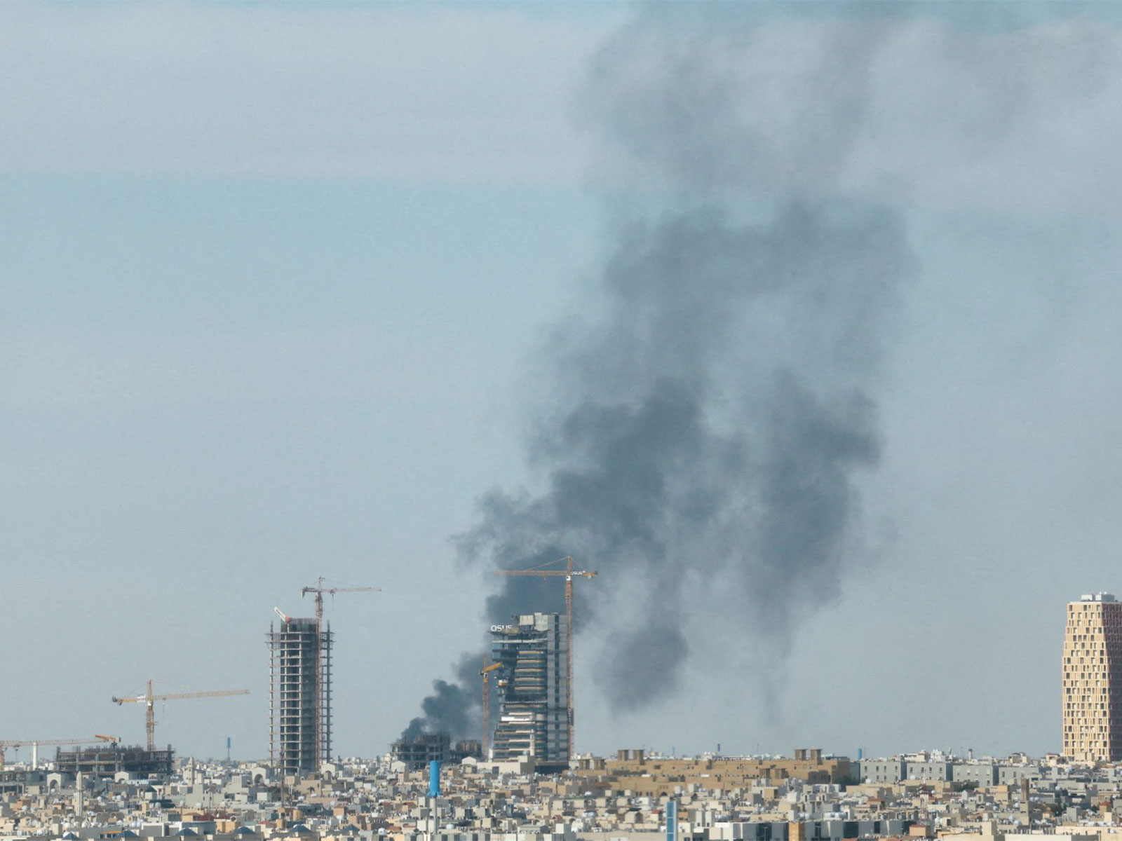 Smoke rises above Riyadh city, Saudi Arabia (File Photo/ Reuters)