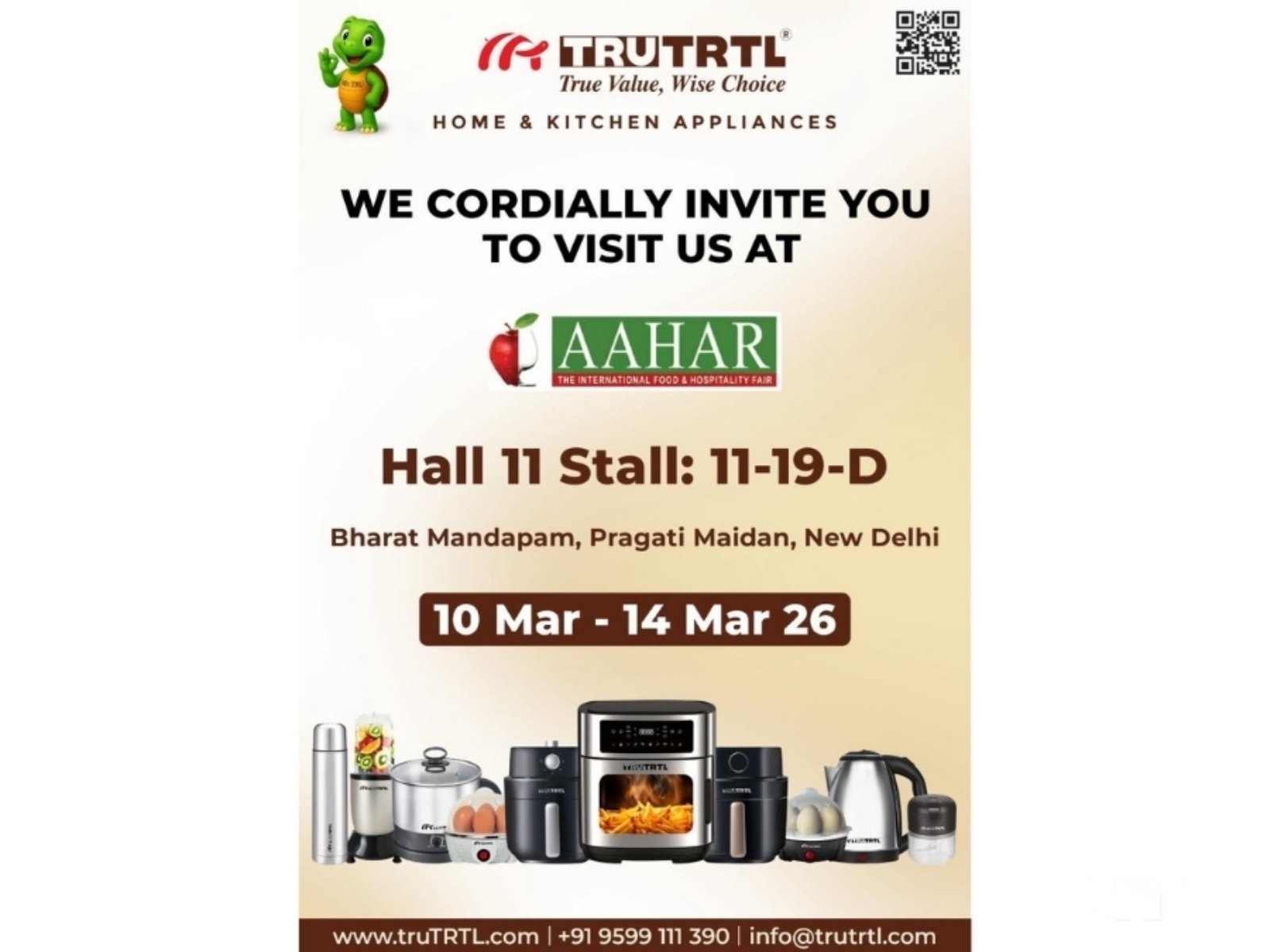 Meet Mr. Tru from truTRTL Home Appliances at AAHAR 2026 as the Brand Expands Its Appliance Ecosystem