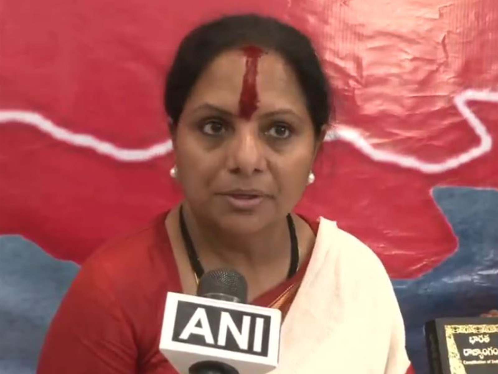 Telangana Jagruthi leader Kavitha (Photo/ANI)