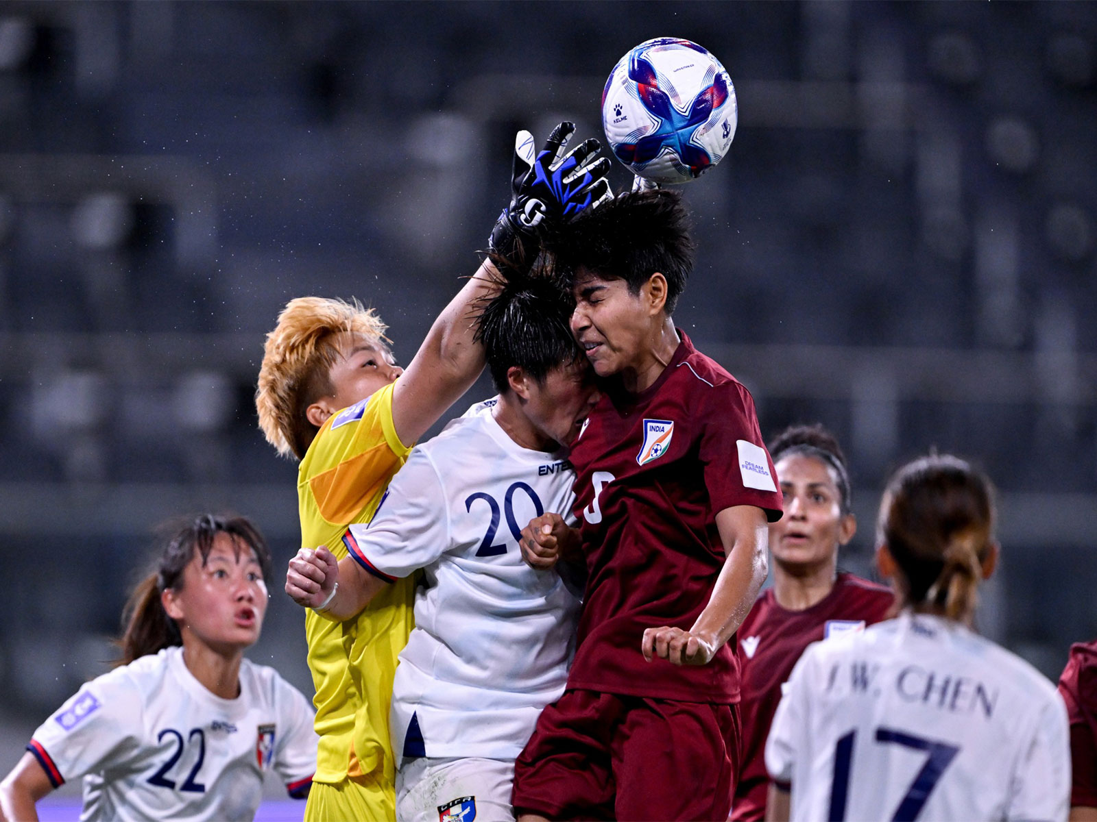 India and Chinese Taipei players in action (Photo: AIFF)