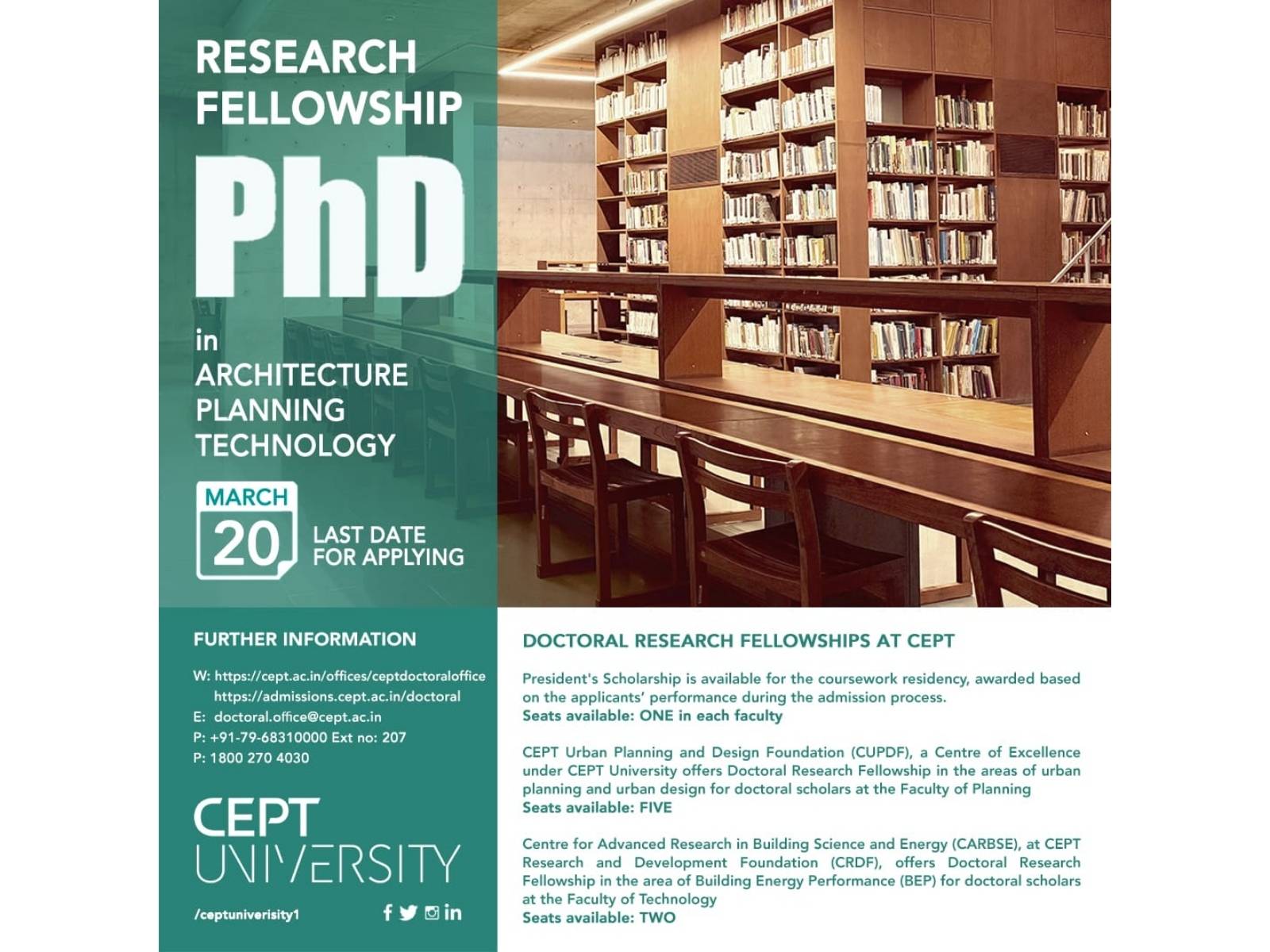 Applications open till March 20, 2026