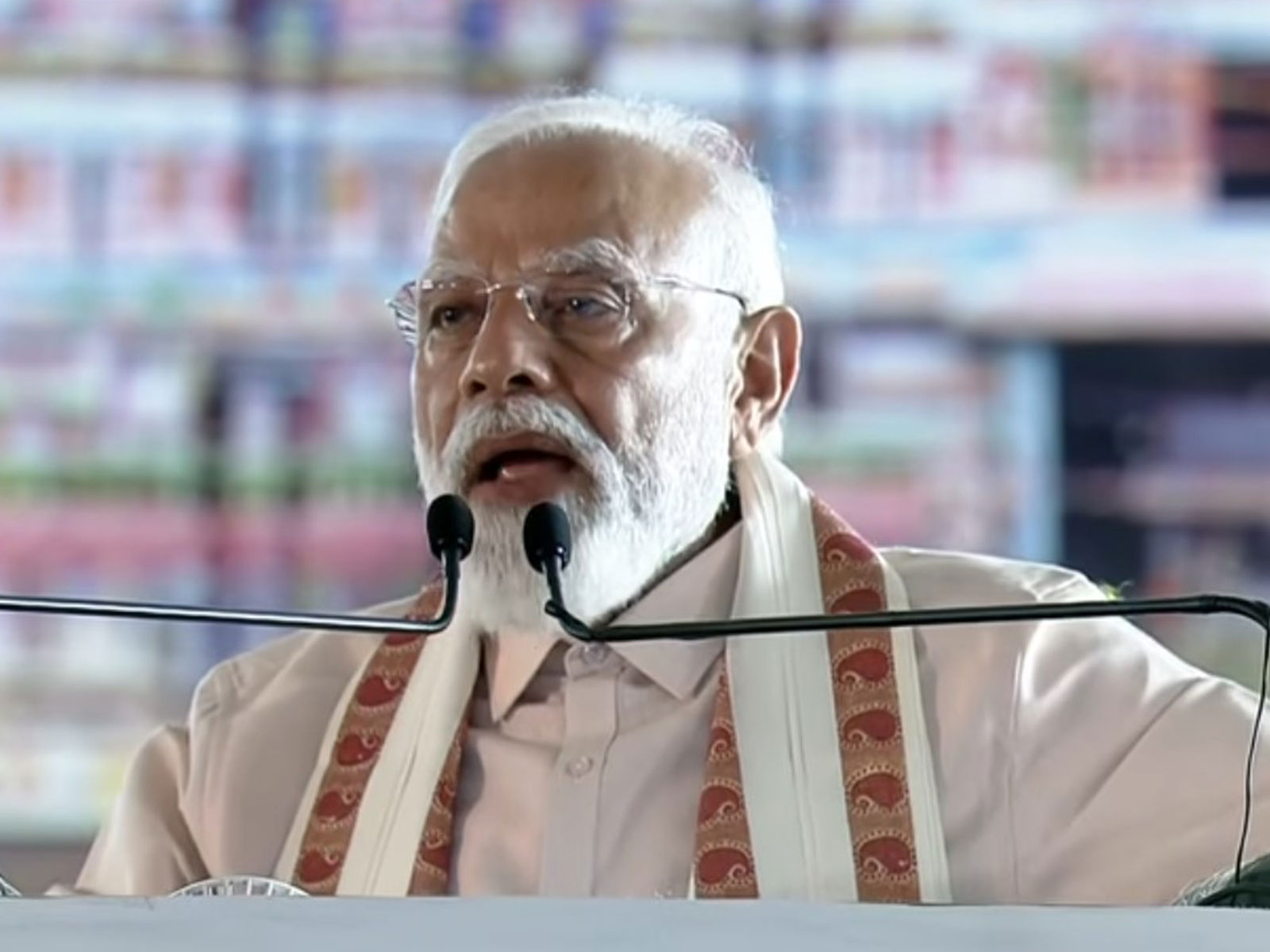 PM Narendra Modi addressing public meeting in Tiruchirappalli, Tamil Nadu (Photo/Youtube/Narendra Modi)