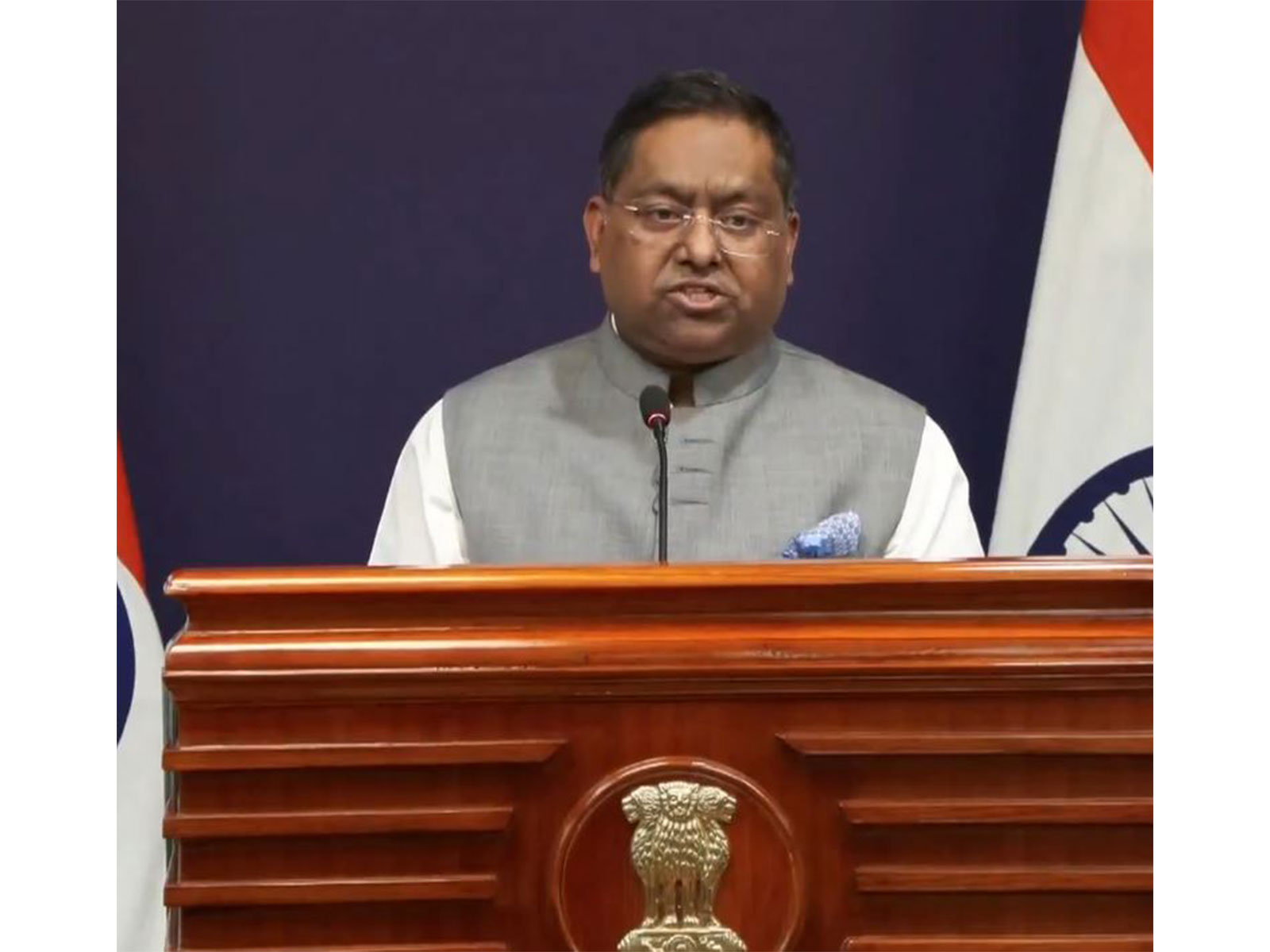 MEA spokesperson Randhir Jaiswal (Photo/ANI)