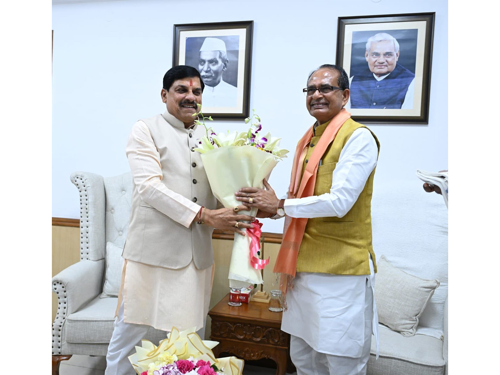 MP CM Mohan Yadav and Union Minister Shivraj Singh Chouhan (Photo/ X @ChouhanShivraj)