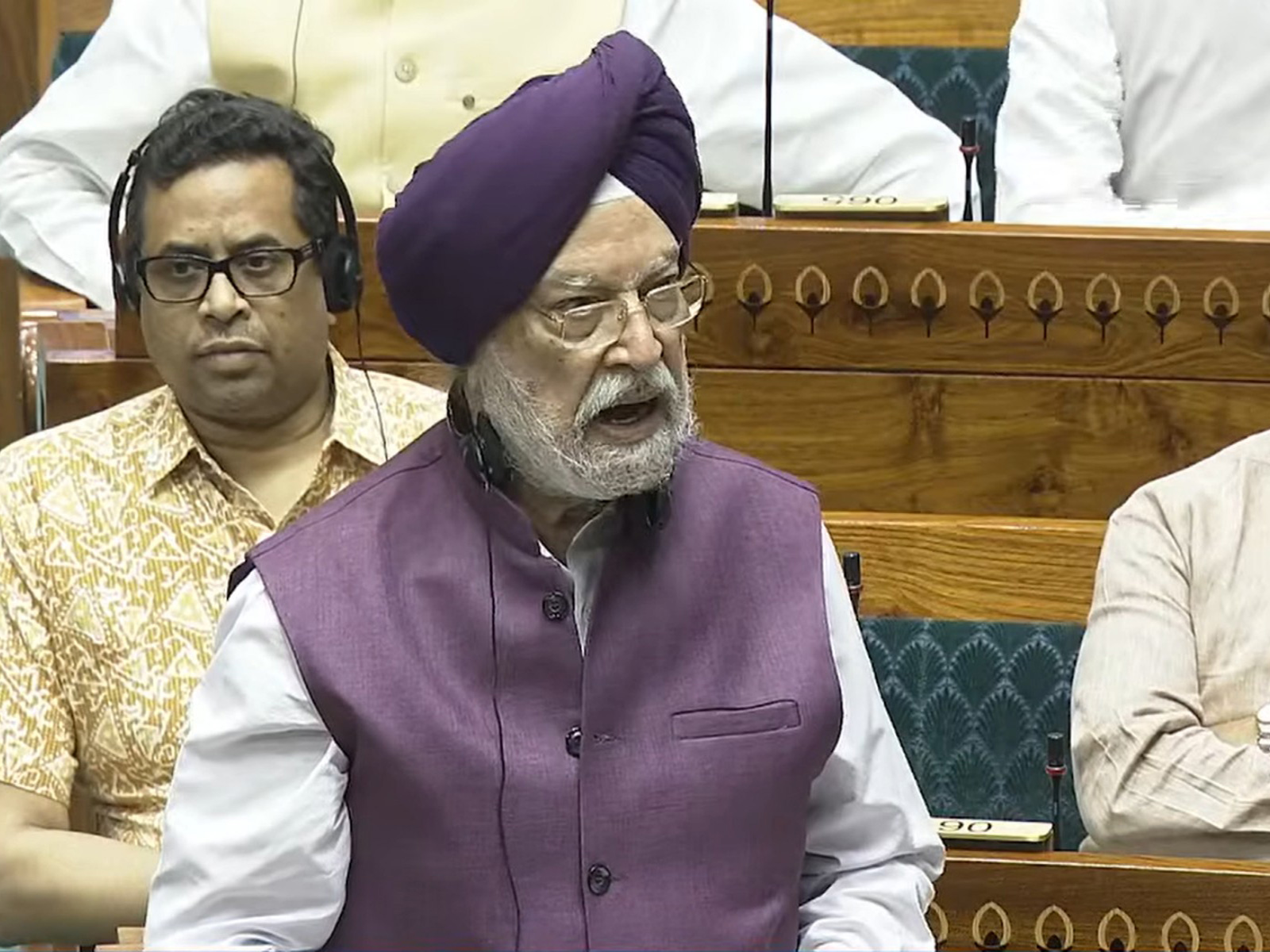 Hardeep Singh Puri, Union Minister for Petroleum and Natural Gas (Photo/@SansadTV)