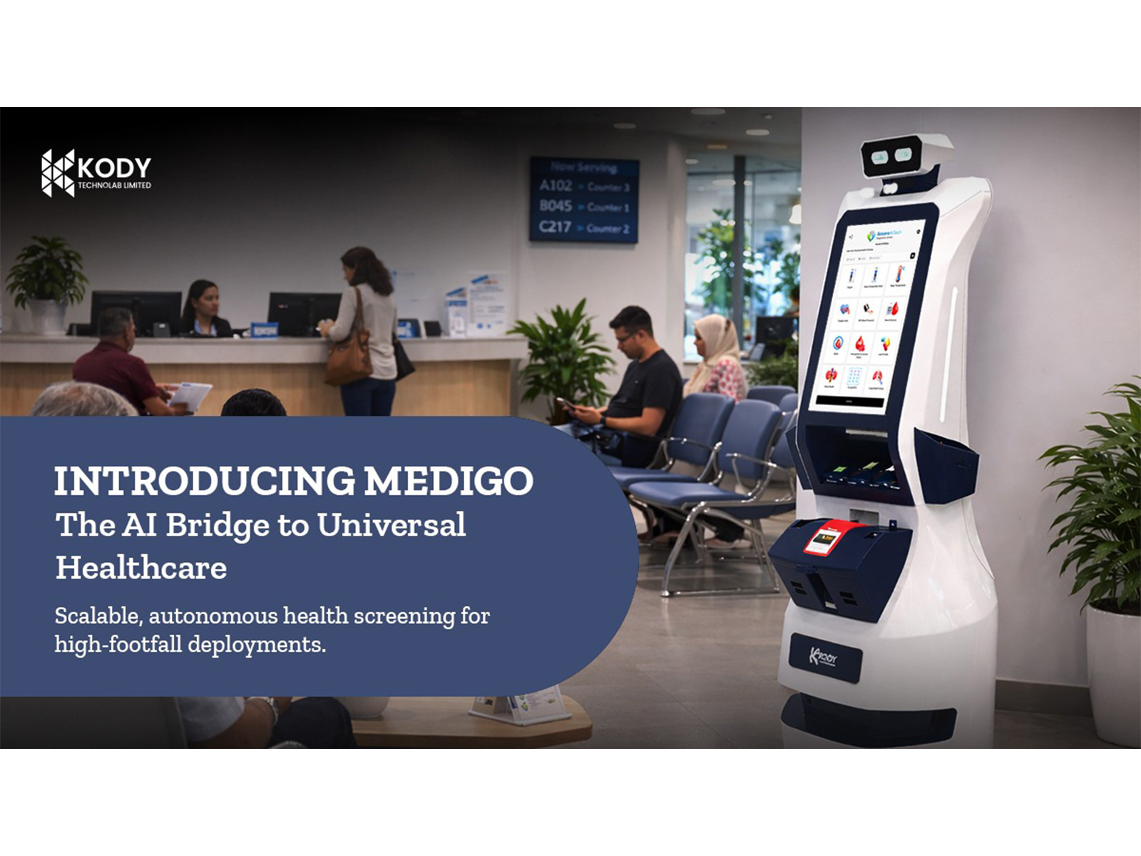 Medigo AI-powered health screening robot for preventive healthcare screening