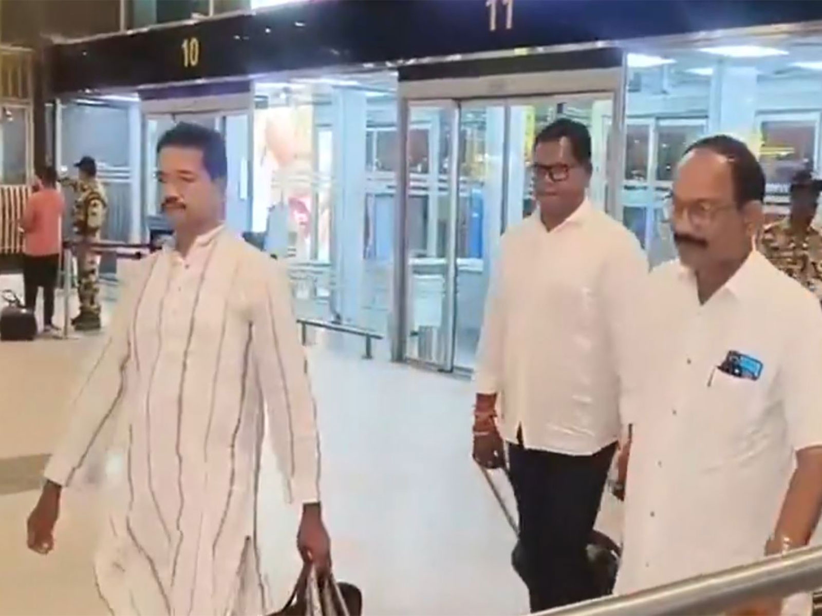 Odisha Congress MLAs at Bengaluru Airport (Photo/ANI)