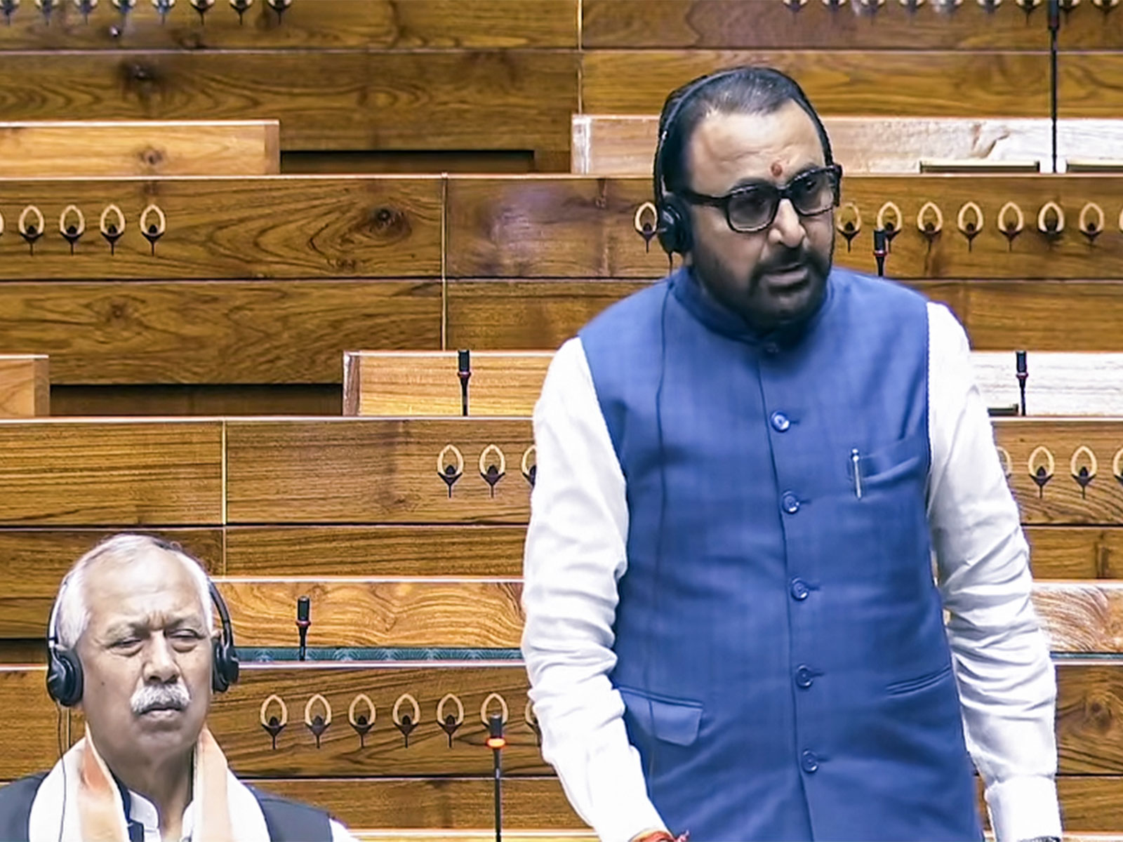 Union MoS Prataprao Ganpatrao Jadhav in Lok Sabha during Budget Session of Parliament (Photo/ANI)