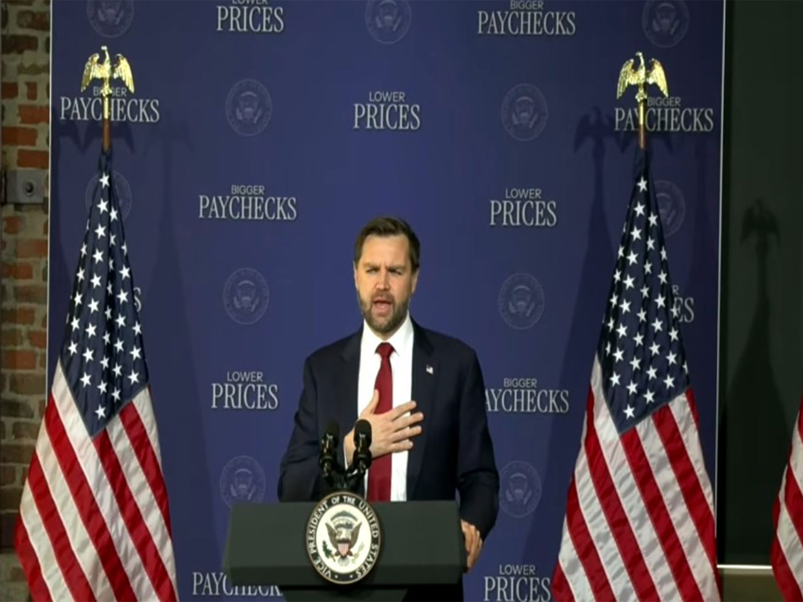 US vice president JD Vance delivers remarks in Rocky Mount, NC (Photo/Youtube/TheWhiteHouse)