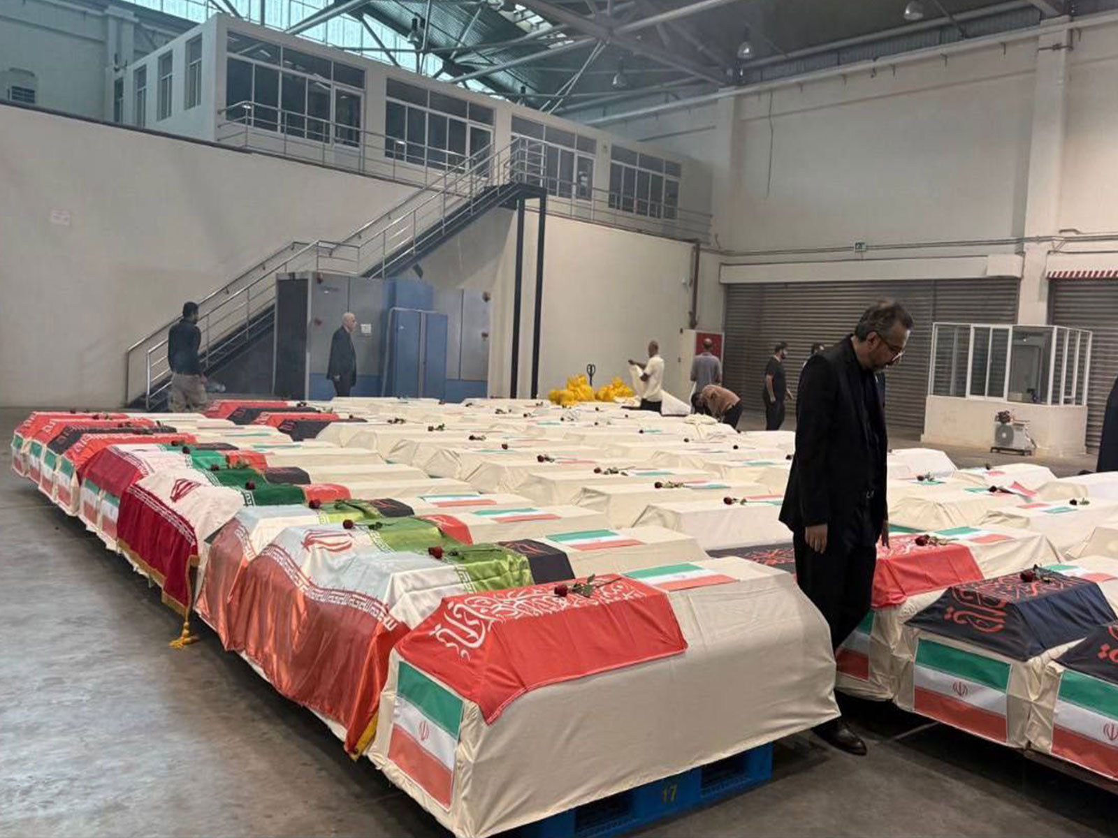 Coffins of killed IRIS Dena sailors (Photo/X/@Iran_in_India)