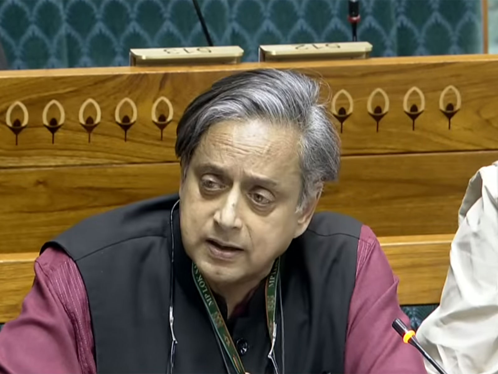 Congress leader Shashi Tharoor (Photo/Youtube/SansadTV)