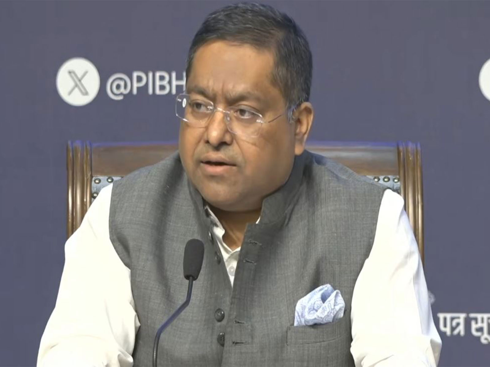 Ministry of External Affairs (MEA) spokesperson Randhir Jasiwal (Photo/YoutubePIBIndia)