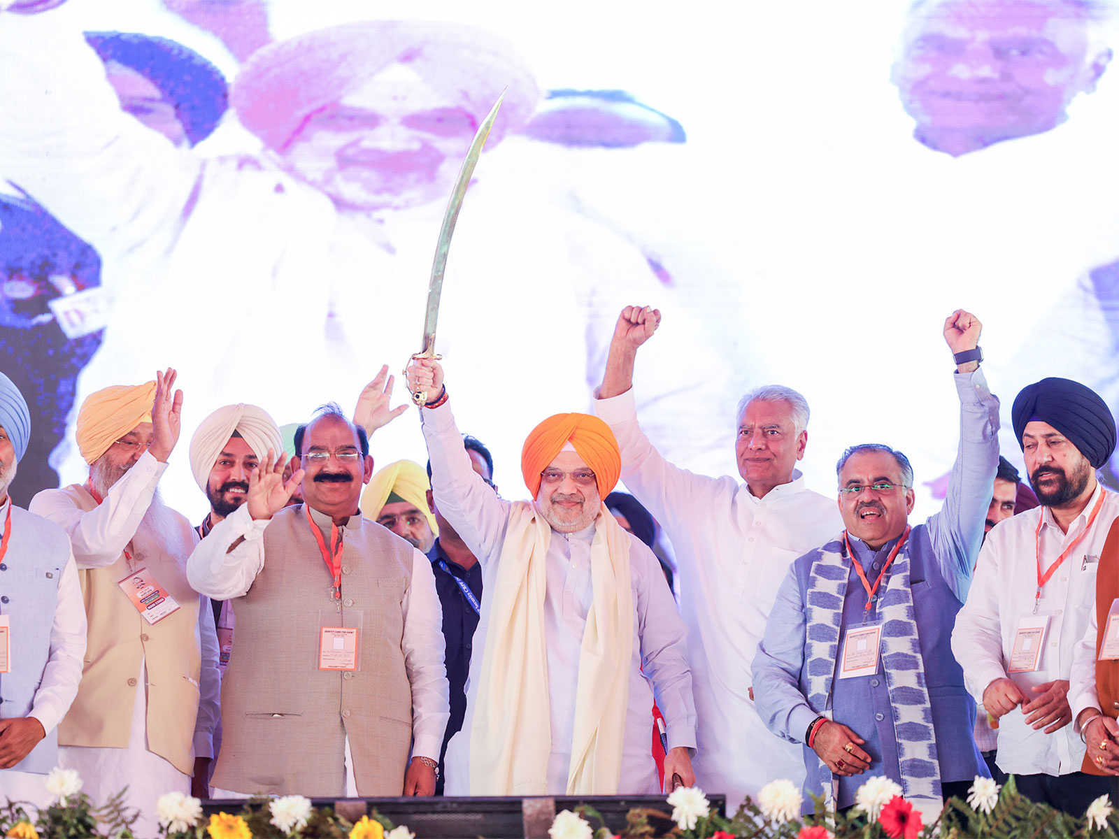 Union Home Minister Amit Shah during rally in Moga (Photo: Amit Shah/X)