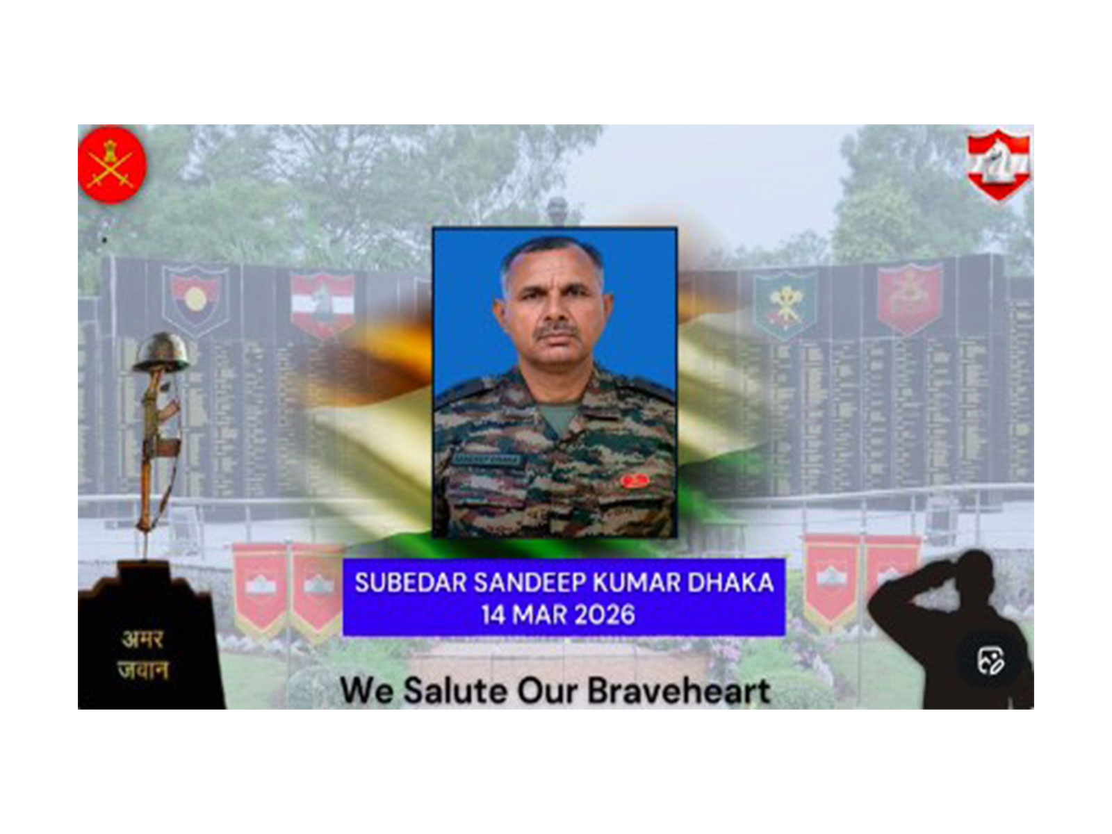 Subedar Sandeep Kumar Dhaka (Photo/@Whiteknight_IA)