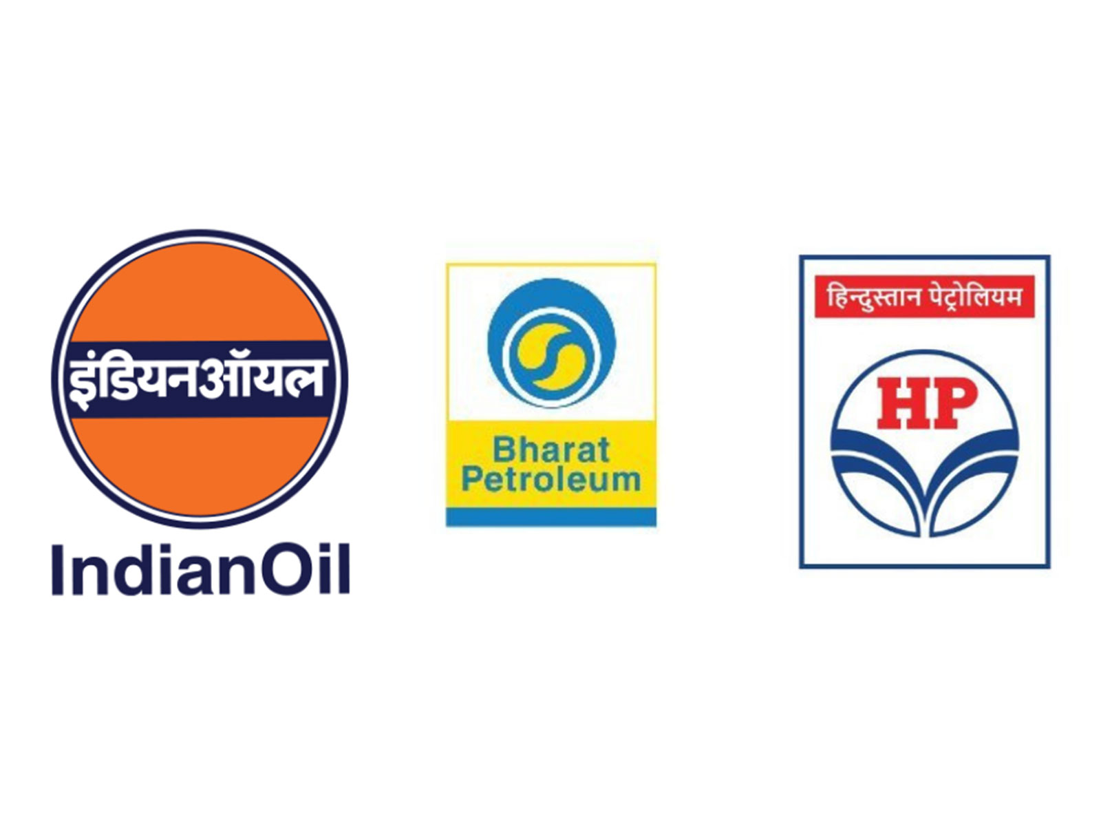 Indian Oil, Bharat Petroleum, Hindustan Petroleum (Photo/@IndianOilcl/@BPCLimited/@HPCL)