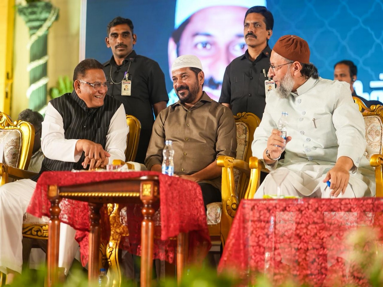 Telangana CM Revanth Reddy at Iftar party (Photo/ANI)