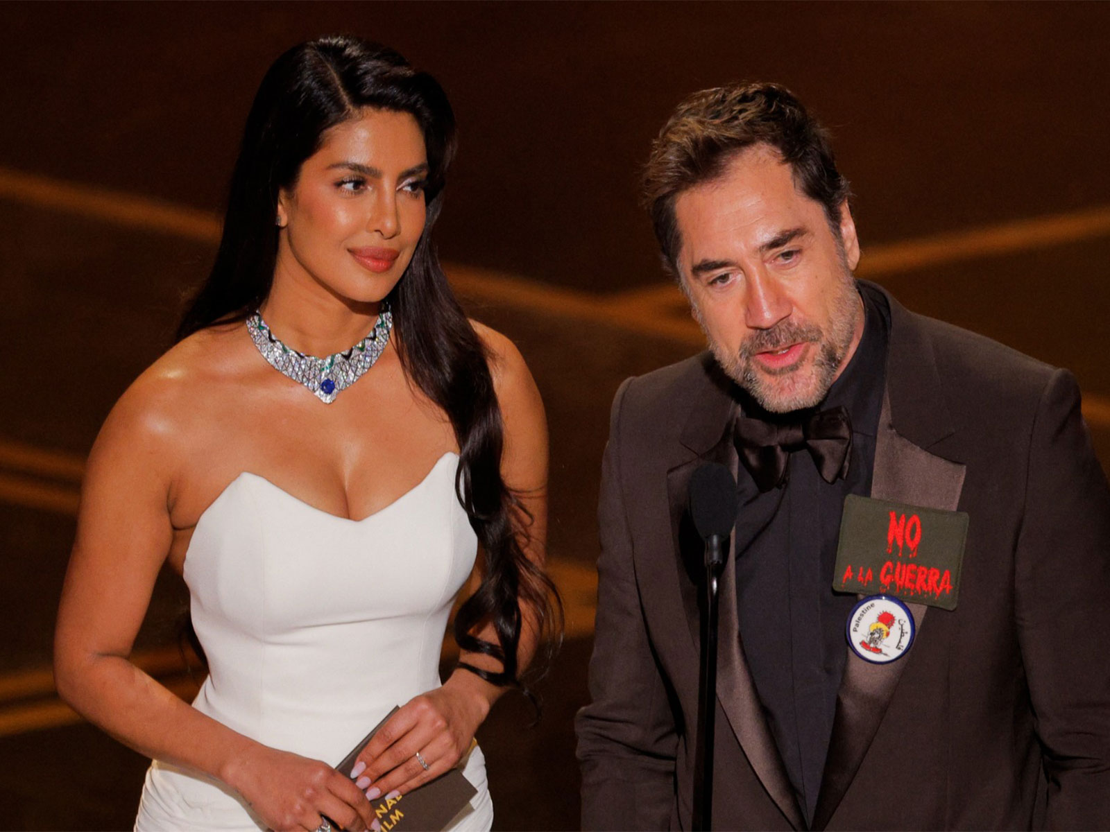 Priyanka Chopra with Javier Bardem (Photo/Reuters)