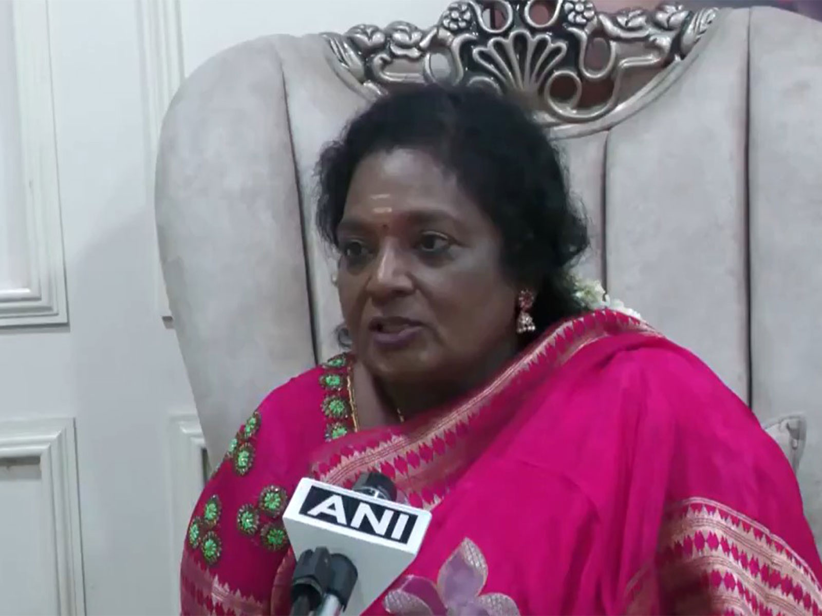 Former Governor of Telangana and BJP leader Tamilisai Soundararajan (Photo/ANI)