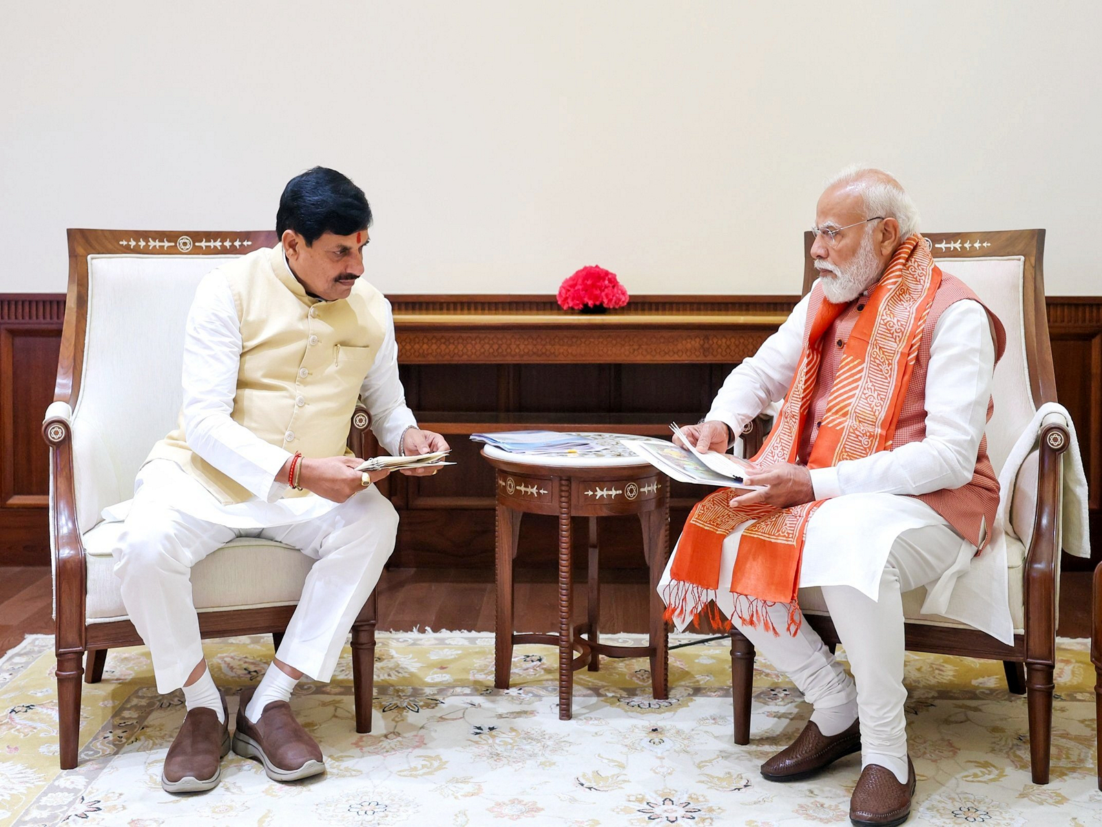 MP CM Mohan Yadav met PM Modi in New Delhi (Photo / X @DrMohanYadav51)