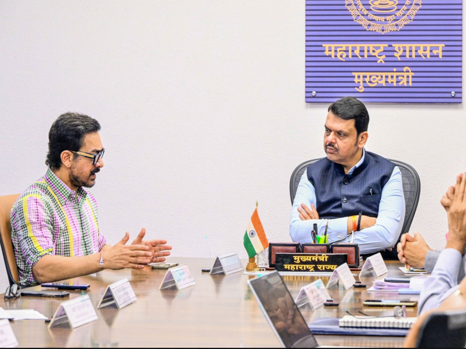 Aamir Khan with Maharashtra CM Devendra Fadnavis  (Photo/X/ @@Dev_Fadnavis)