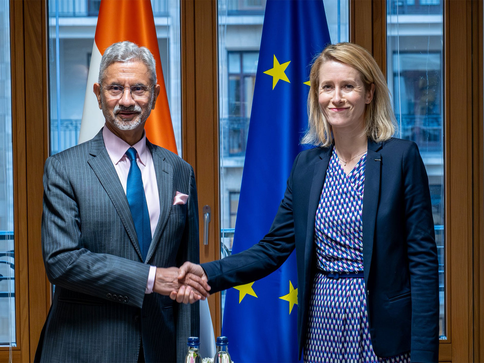 External Affairs Minister S Jaishankar meeting with EU High Representative for Foreign Affairs and Security Policy Kaja Kallas in Brussels (Photo: x/@DrSJaishankar)
