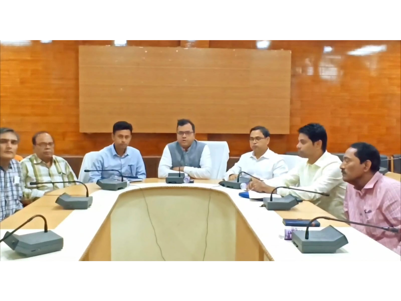 District Magistrate & Collector of West Tripura, Vishal Kumar during a meeting. (Photo/ANI)