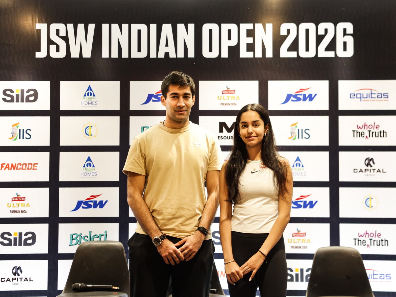 Ramit Tandon (left) and Anahat Singh (right) (Photo: JSW Indian Open)