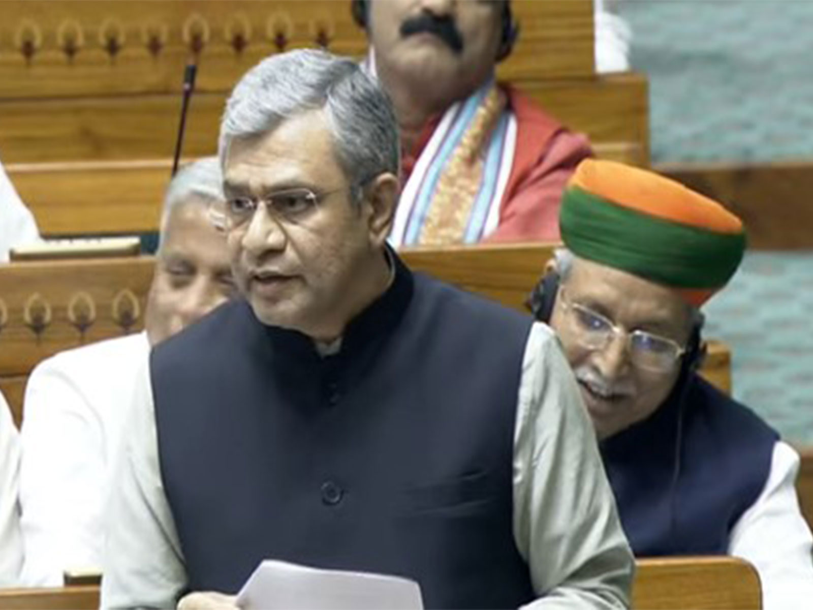 Union Railways Minister Ashwini Vaishnaw (Photo/Sansad TV)