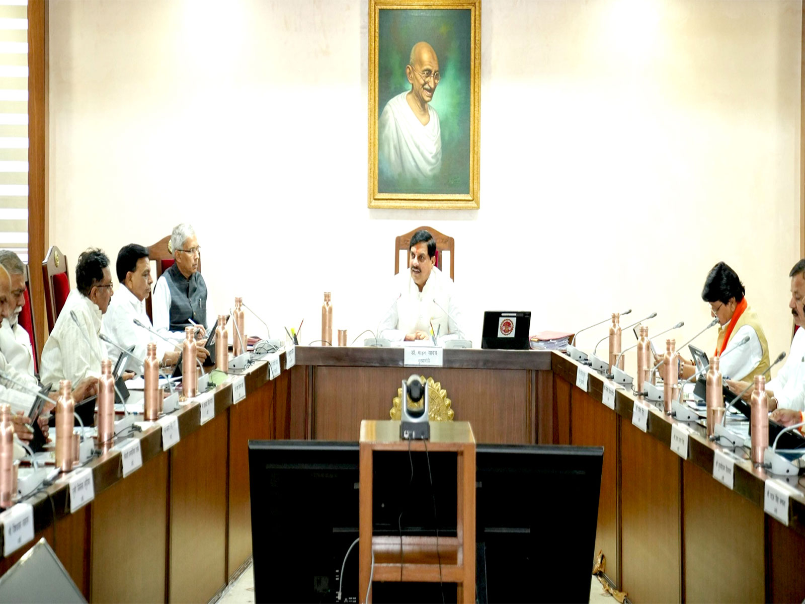 MP CM Mohan Yadav is chairing the cabinet meeting (Photo/DPR)