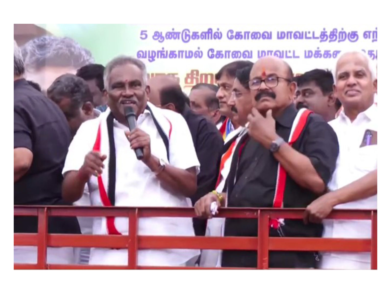 Visuals from protest in Coimbatore (Photo/ANI)