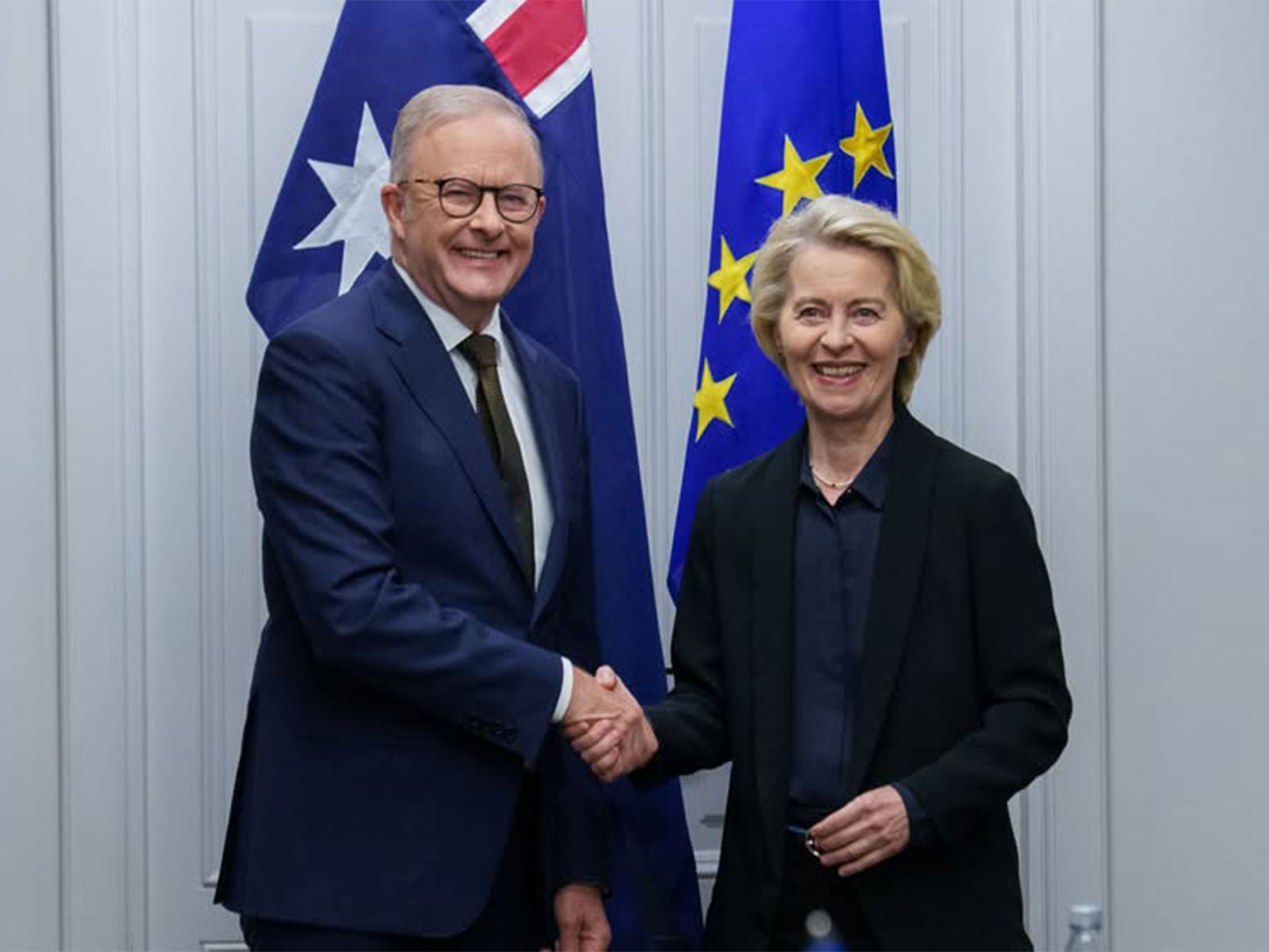 Australian PM Anthony Albanese and EU President Ursula von der Leyen (Photo/X@EUinAus)