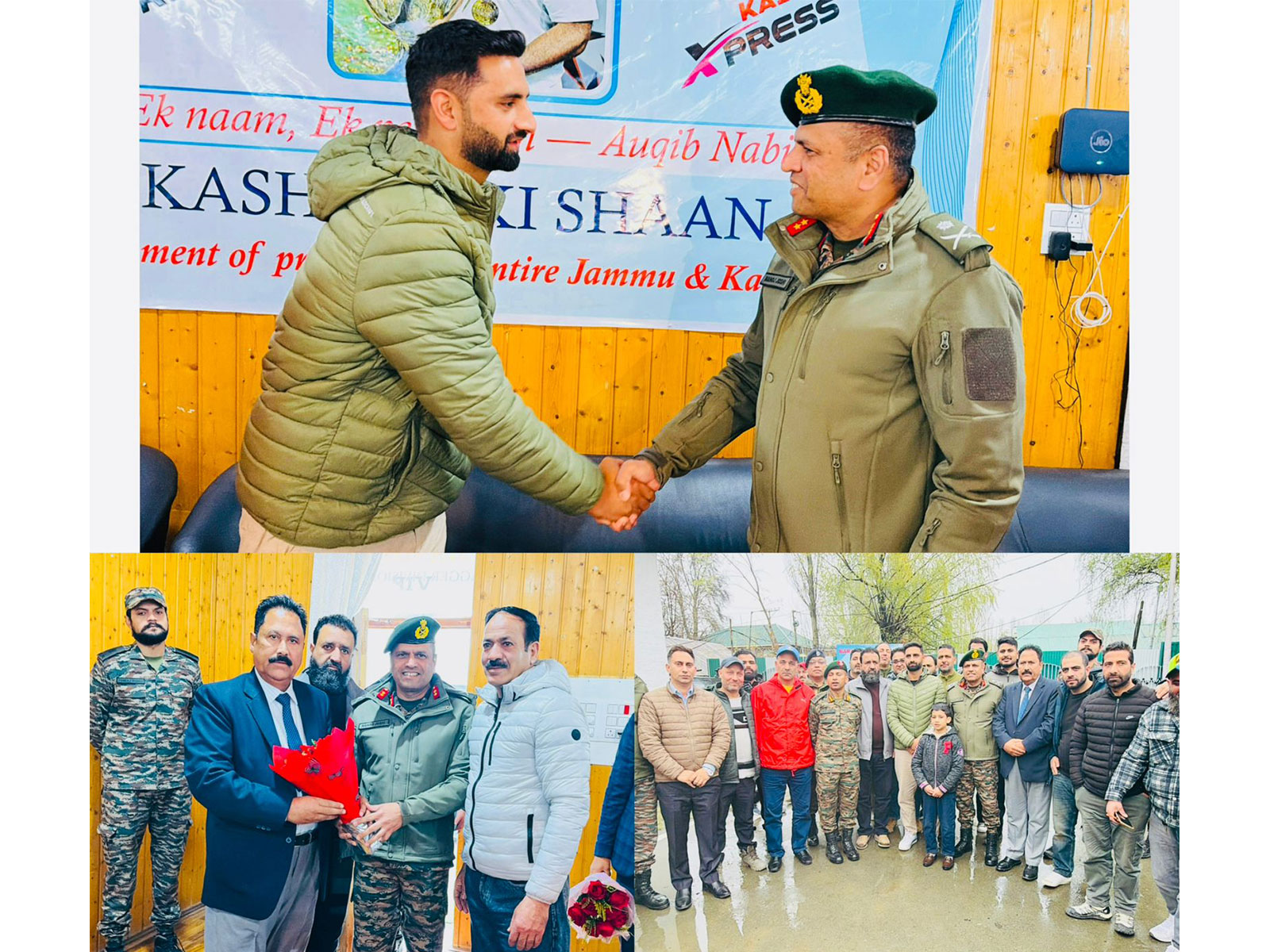 Auqib Nabi honoured by BCF at felicitation ceremony in Baramulla (Photo: Baramulla Cricket Forum)