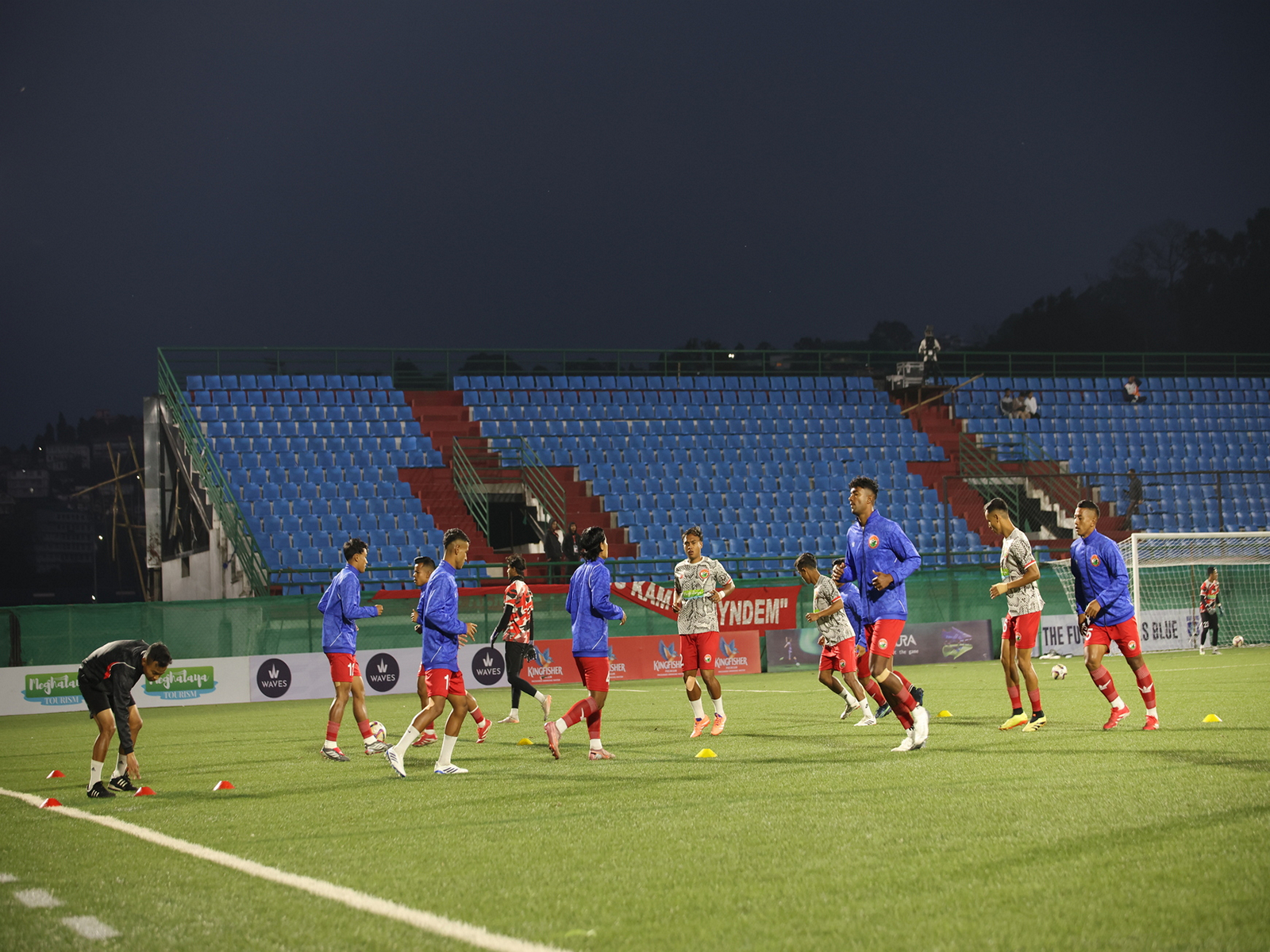 Shillong Lajong players during a practice session. (Photo/AIFF)