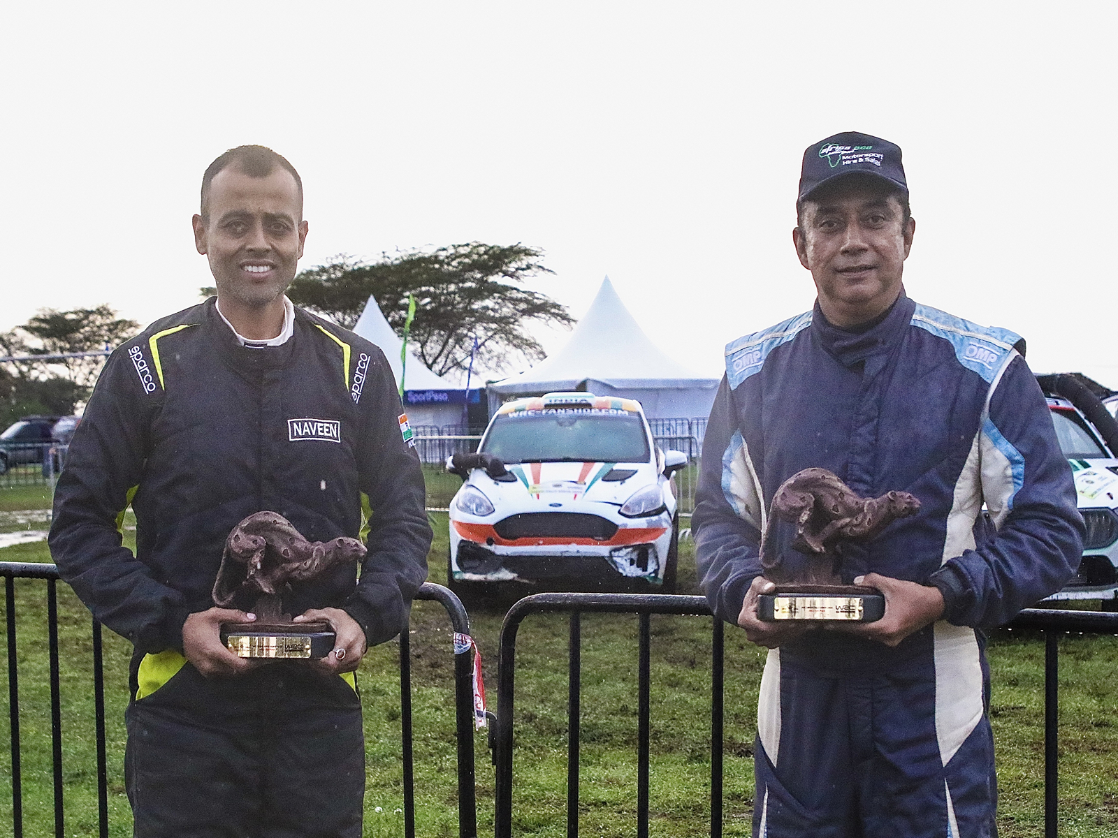 Naveen Puligilla (left) and Musa Sherif (right) (Photo: WRC Safari Rally Kenya)