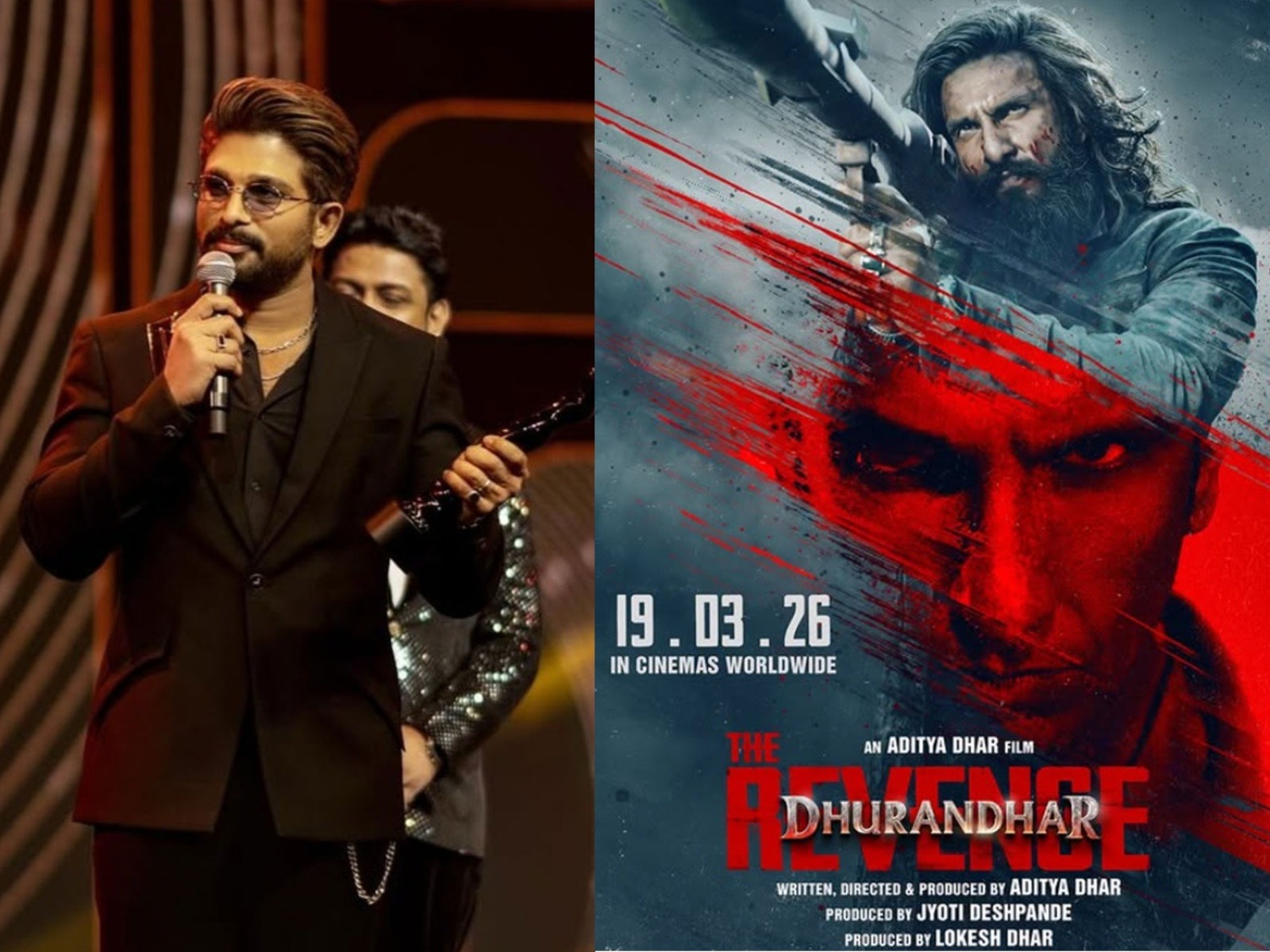 Allu Arjun (Photo/Instagram@alluarjunonline)  'Dhurandhar: The Revenge' (Photo/ Instagram@adityadharfilms)