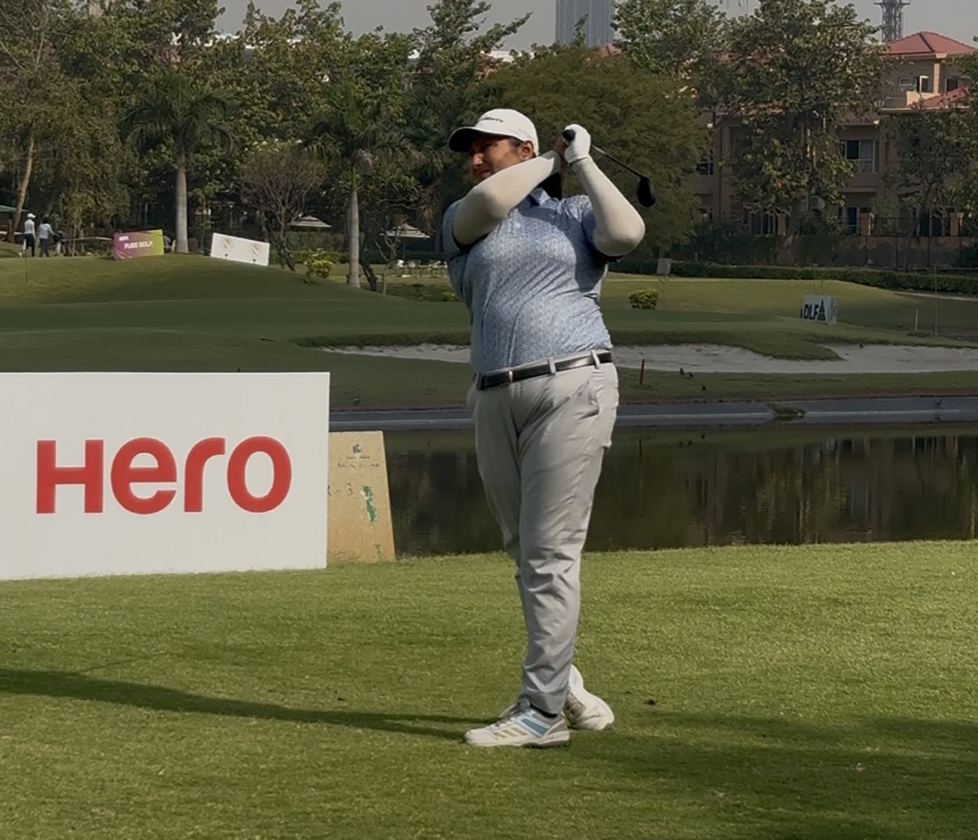 Khushi Khanijau in action at Jaypee Wishtown Golf Course (Image: WPGT)