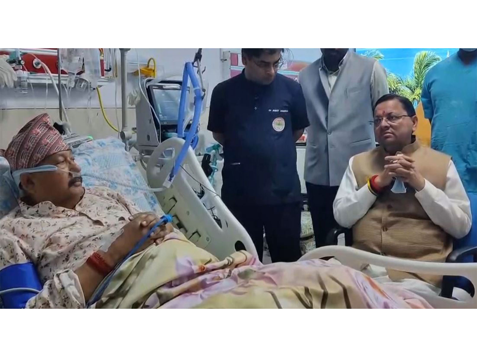 Uttarakhand CM Pushkar Singh Dhami and state Tourism Minister Satpal Maharaj (Photo/ANI)