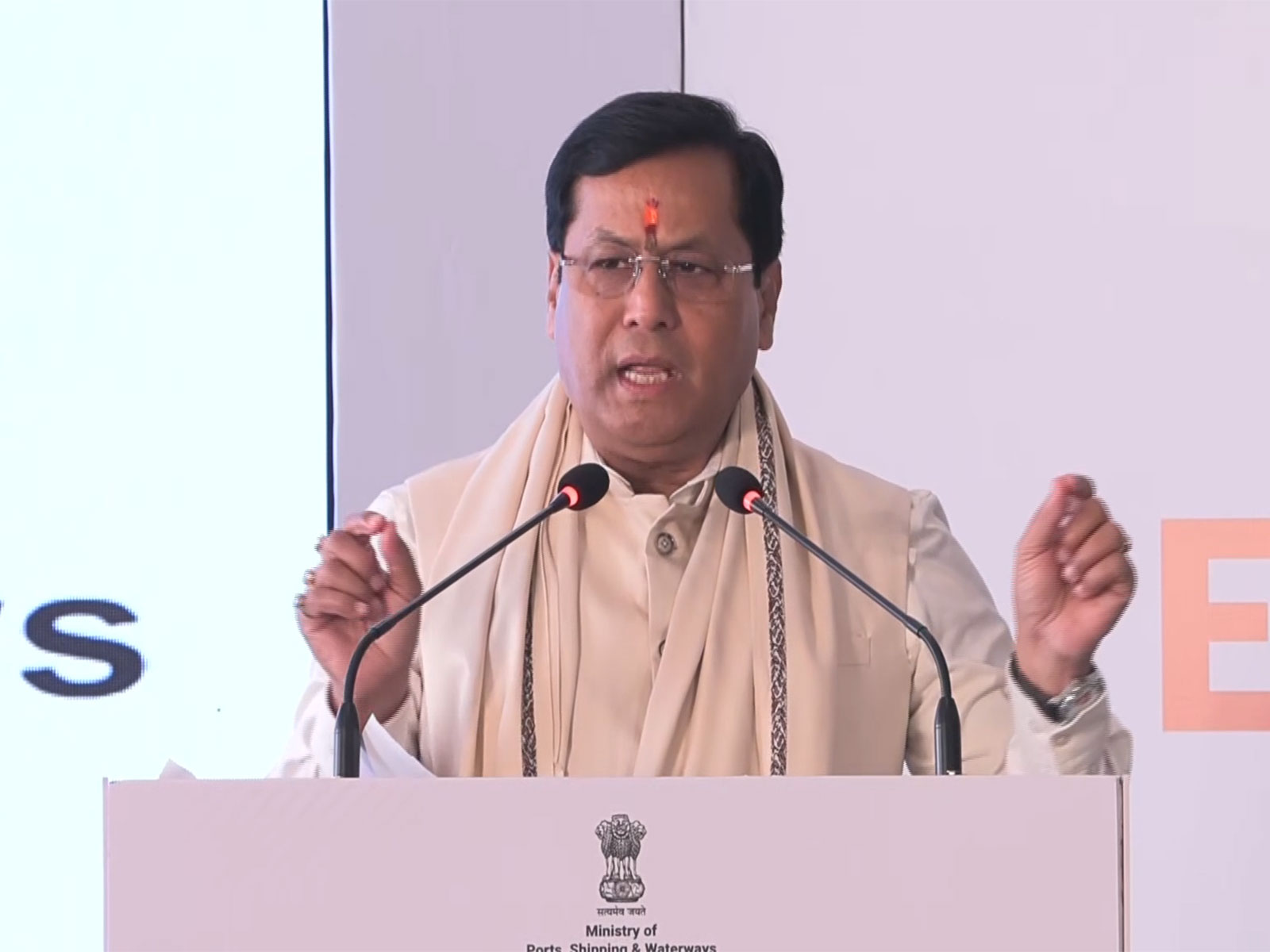 Union Minister for Ports, Shipping and Waterways Sarbananda Sonowal (Photo/ANI)