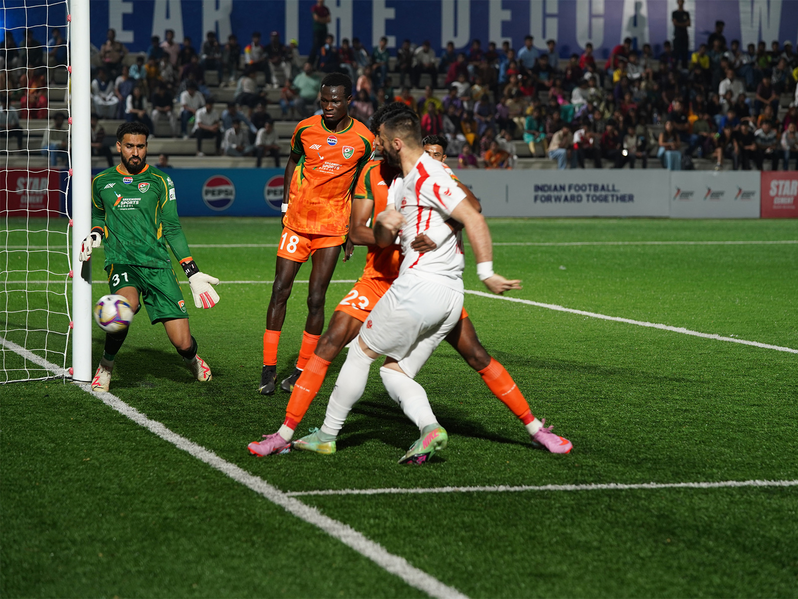 Sreenidi Deccan and Namdhari SC players in action (Photo: AIFF Media)