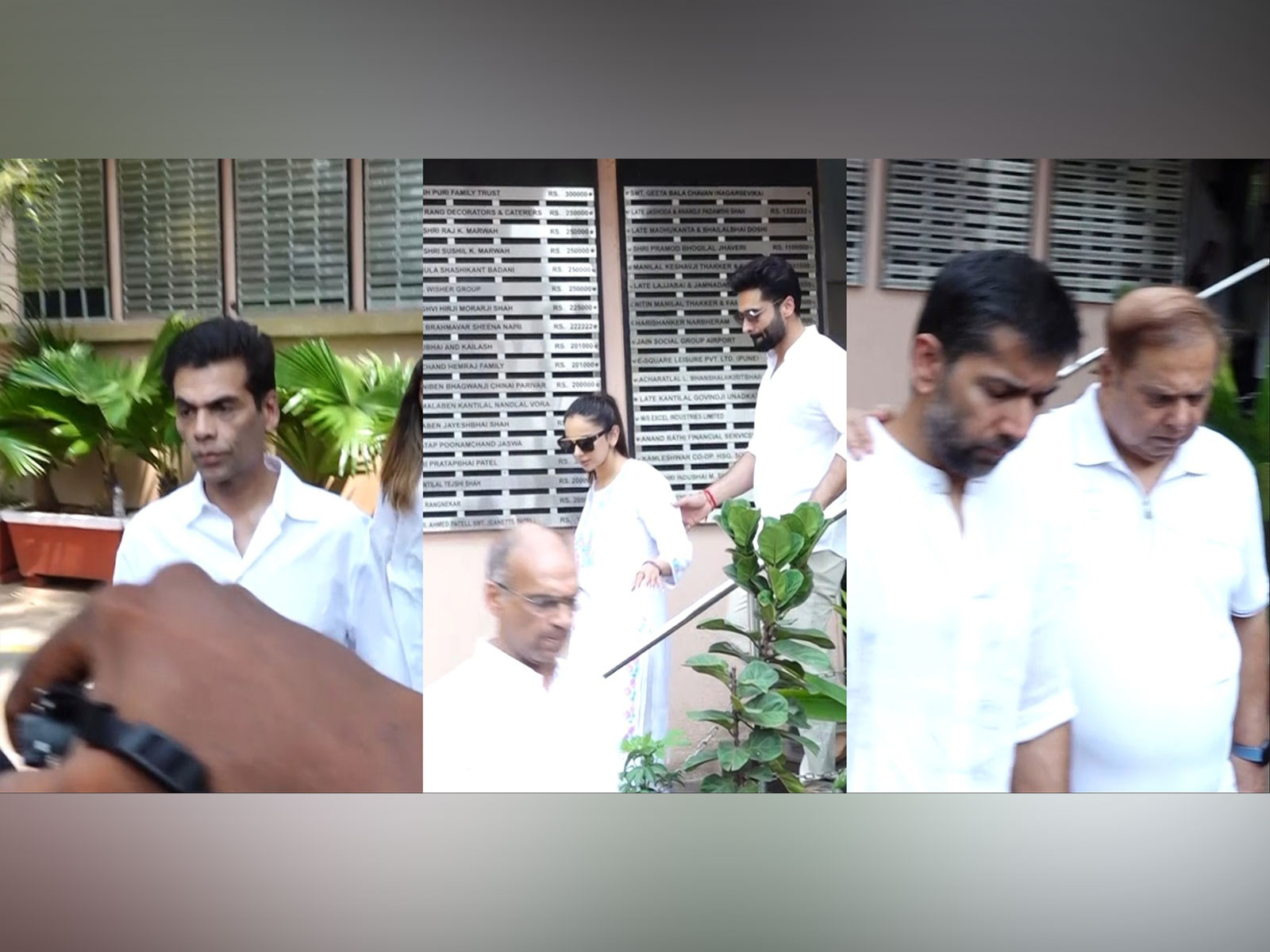 Karan Johar, Rakul Preet Singh, Jackky Bhagnani, David Dhawan attend Manish Malhotra's mother's funeral (Photos/ANI) 