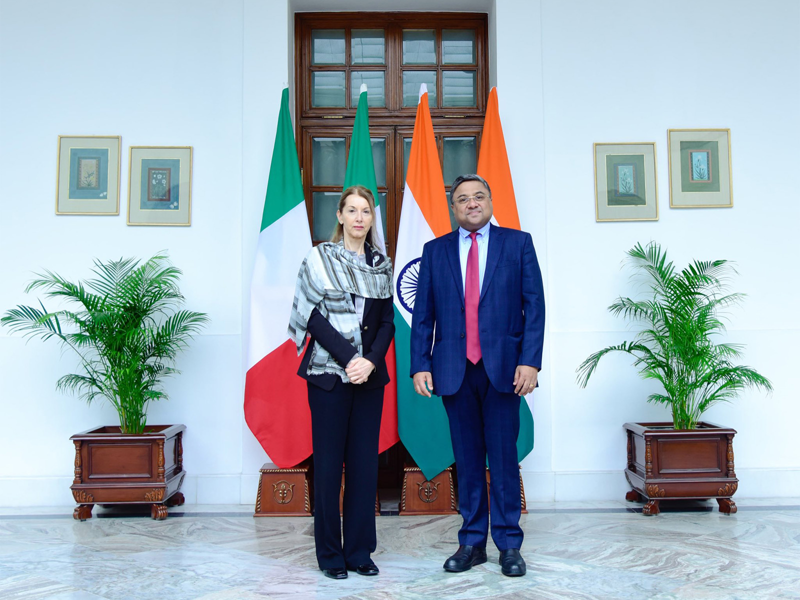 9th Foreign Office Consultations co-chaired by Secretary (West), Ambassador Sibi George and Director General for Globalisation and Global Issues at Italy's Ministry of Foreign Affairs and International Cooperation, Nicoletta Bombardiere (Photo/X/@MEA