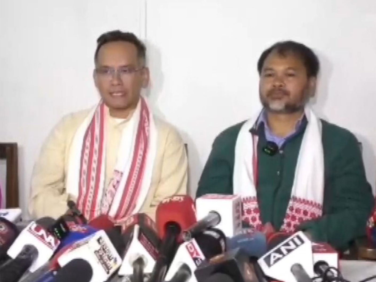 Assam Congress President Gaurav Gogoi and Raijor Dal's Akhil Gogoi (Photo/ANI)