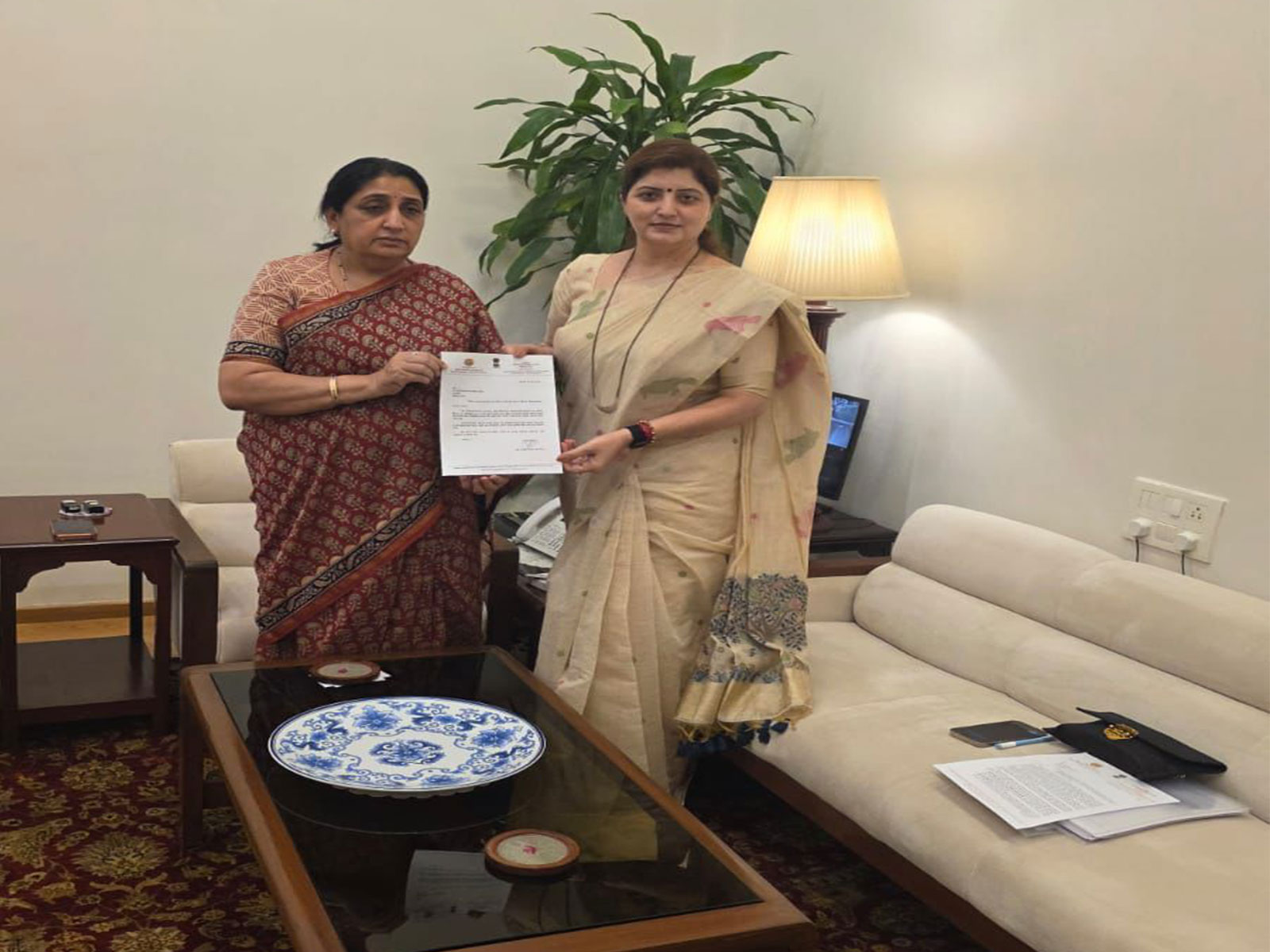 Maharashtra Deputy CM Sunetra Pawar and NCP leader Rupali Chakankar (Photo/SunetraPawar office)