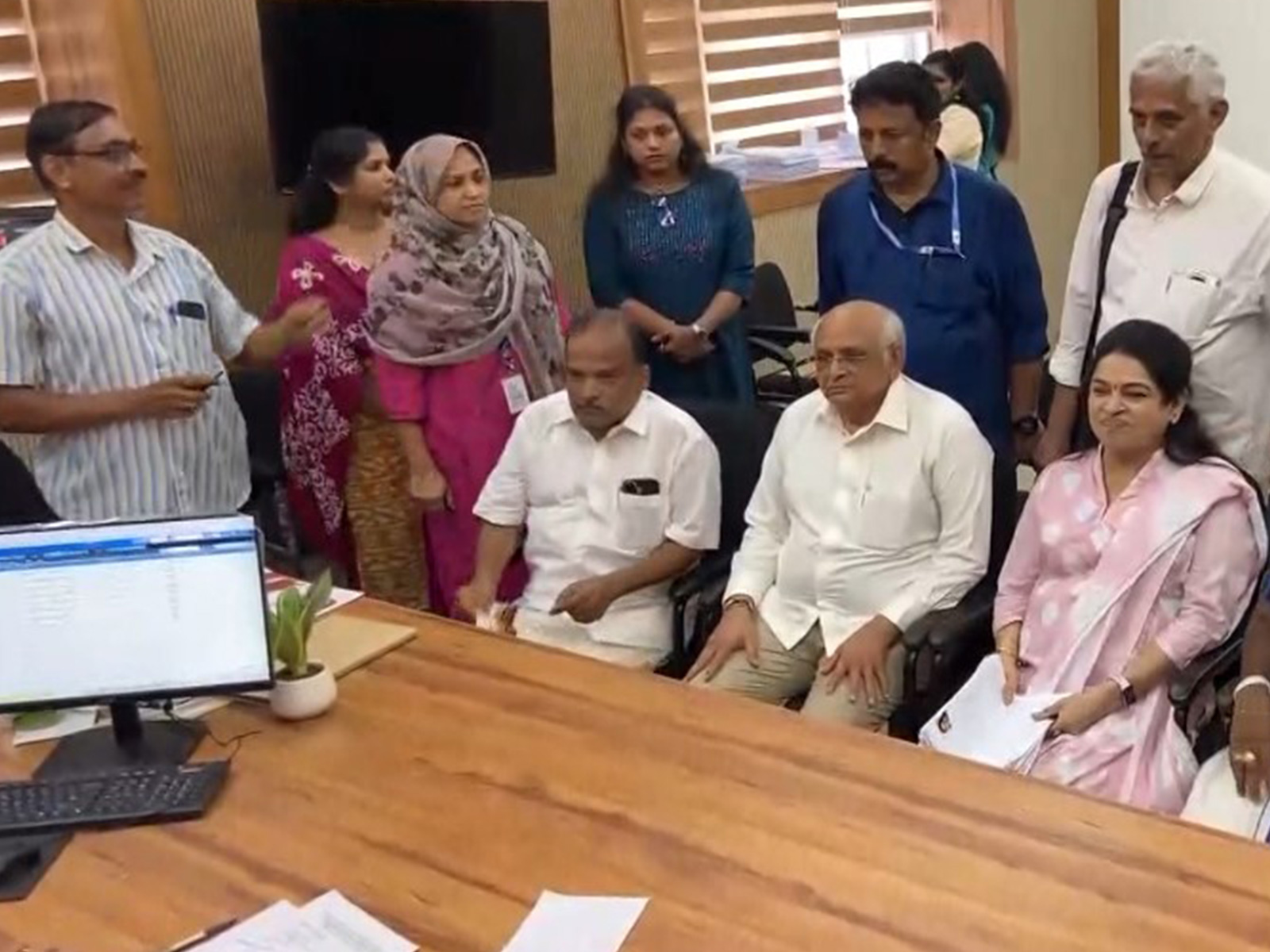 BJP's Padmaja Venugopal files nomination from Thrissur (Photo/ANI) 