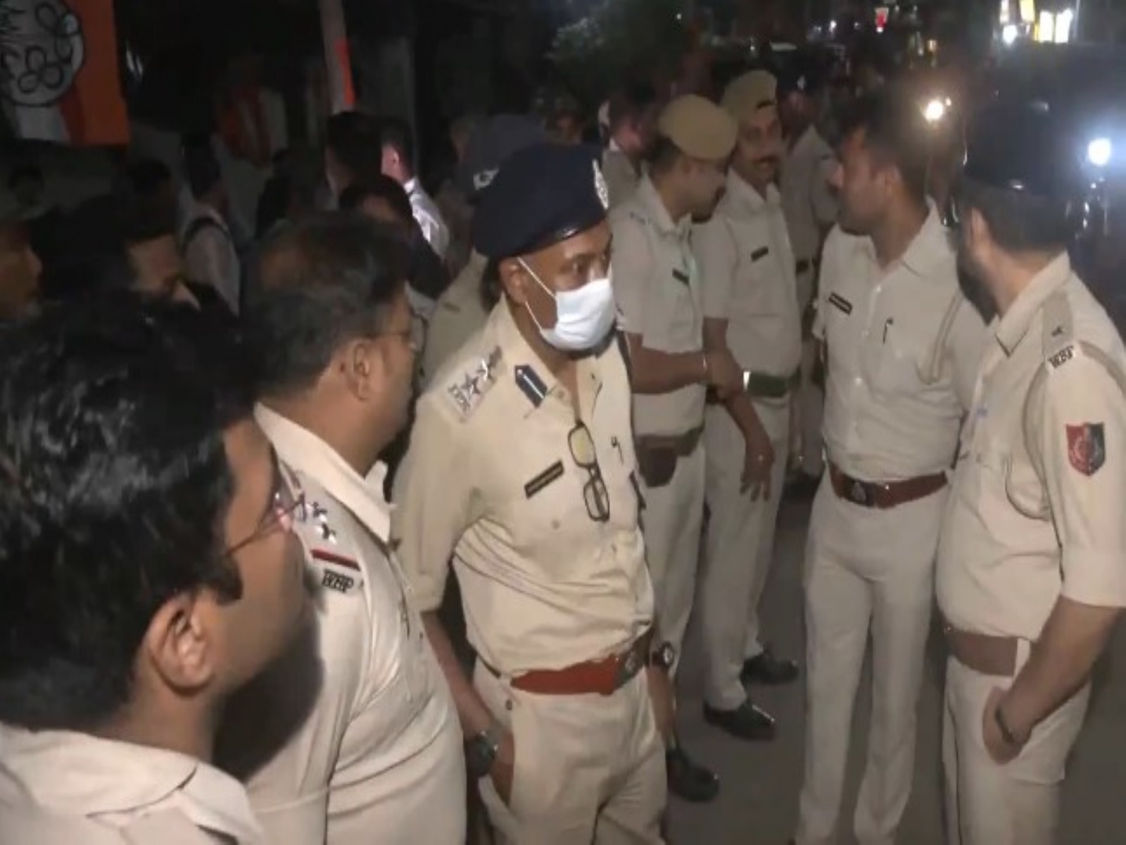 Police deployed in Baranagar, West Bengal after TMC and BJP supporters clash (Photo/ANI)