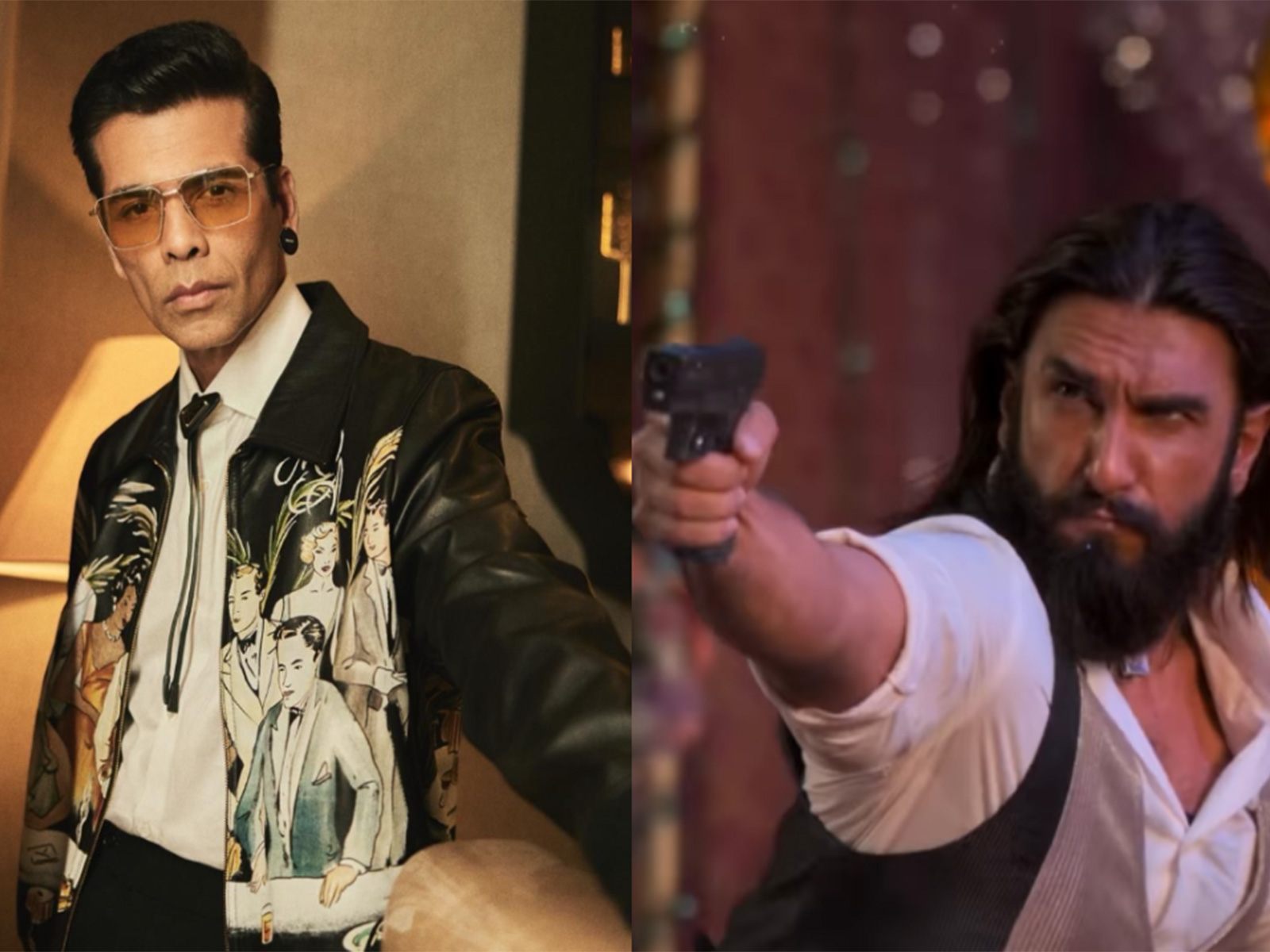 Karan Johar, Ranveer Singh in a still from 'Dhurandhar' (Photo/Instagram/@karanjohar, @adityadharfilms)